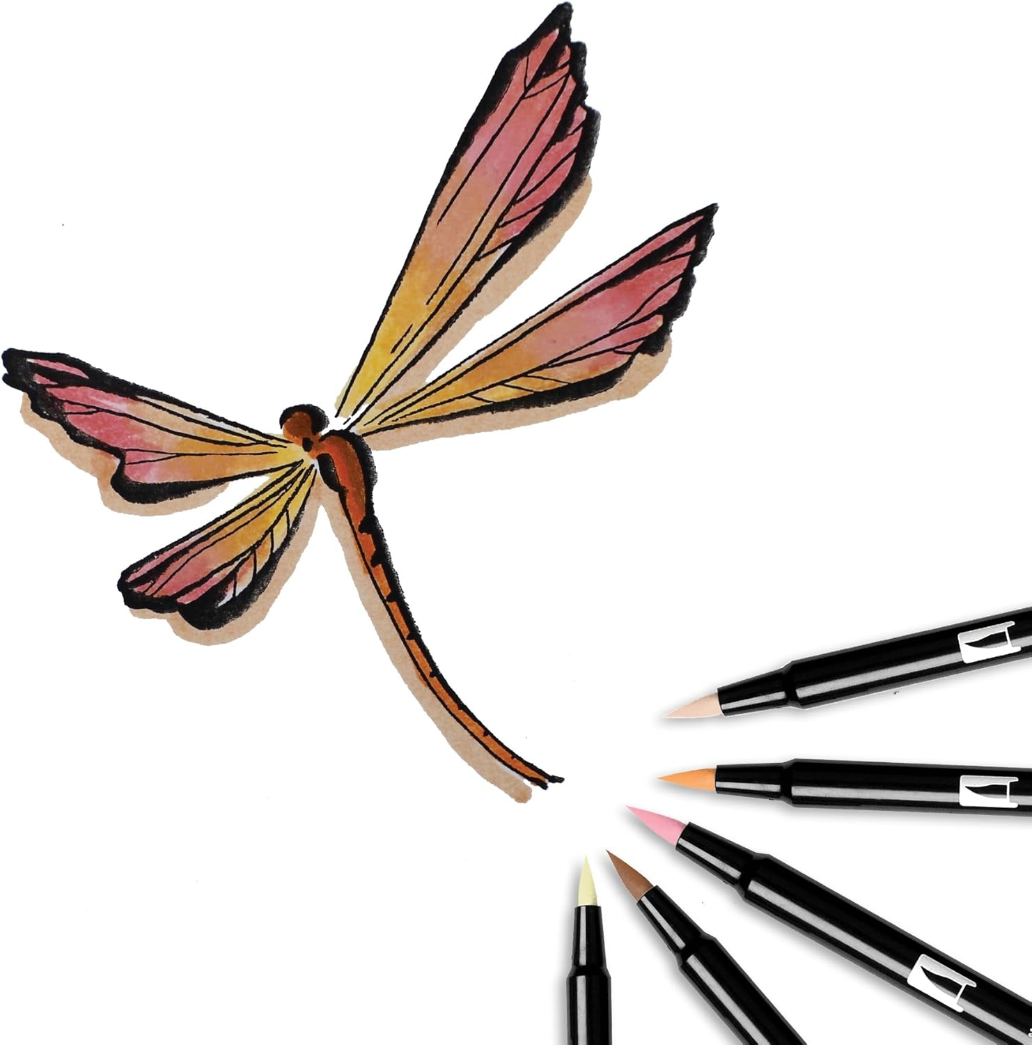 Tombow Dual Brush Pen Art Markers, Portrait, 6-Pack, DBP6-56165 image number 1