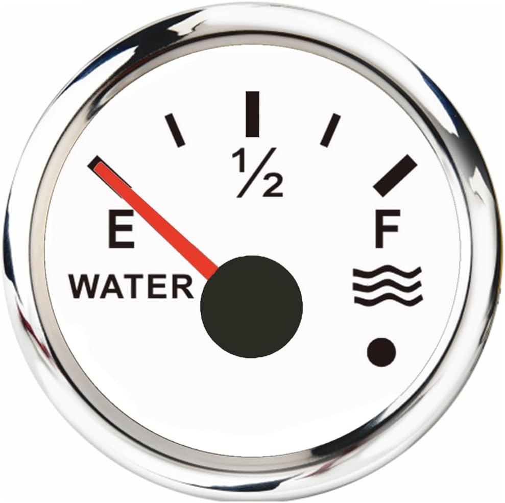 ELING 52Mm Water Level Gauge Meter 0-190Ohm 240-33Ohm Signal Adjustable with Backlight with Alarm for Car Trucks