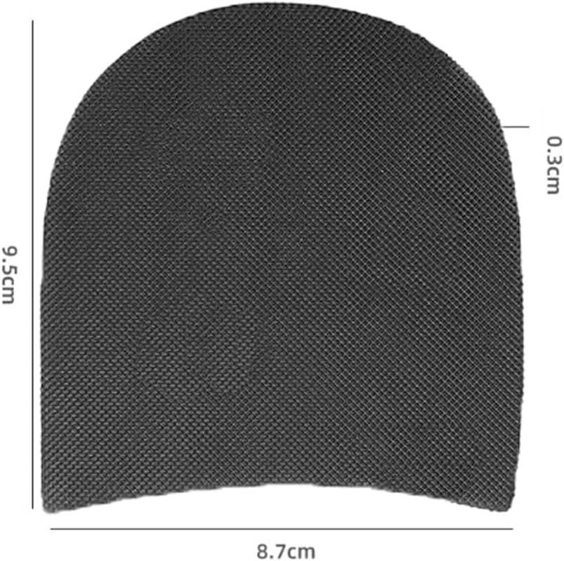 1 Pair anti Slip Rubber Shoe Soles anti Skid Rubber Soles Thickness 3Mm Rubber anti Skid Shoes Heels Repairing Tool for DIY Shoe Repair, Shoe Repair Rubber Heel Replacement anti Slip Heel Pads (Black)