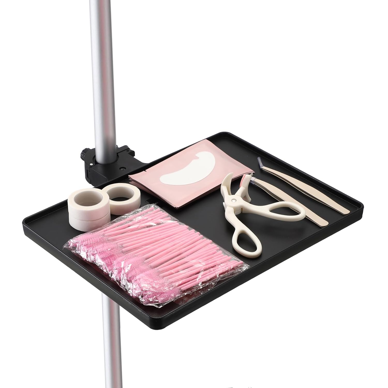 SUMNACON Salon Tray with Adjustable Height, Eyelash Extension Stand with Retaining Clip, Clampable Eyelash Extension Shelf Holder, Holder for Salon, Eyelashes Nails Hairdresser, for Tubes up to 2.5 Cm image number 5