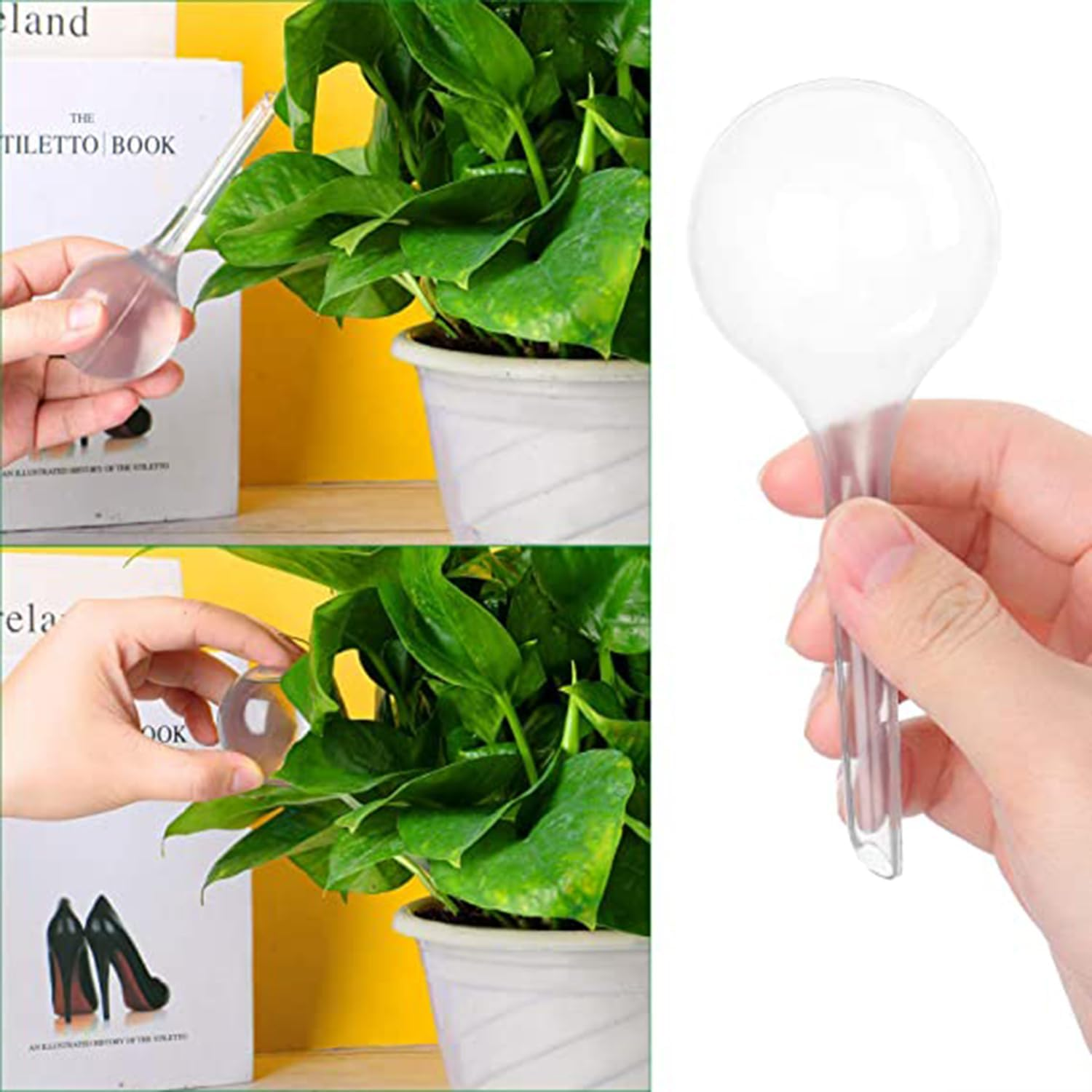 Yqkangzhu 20 Pcs Plant Watering Globes, Clear Plant Self-Watering Bulbs, Plastic Flower Watering Balls, Transparent Automatic Water Device for Garden Plant Indoor Outdoor, Vacation image number 4