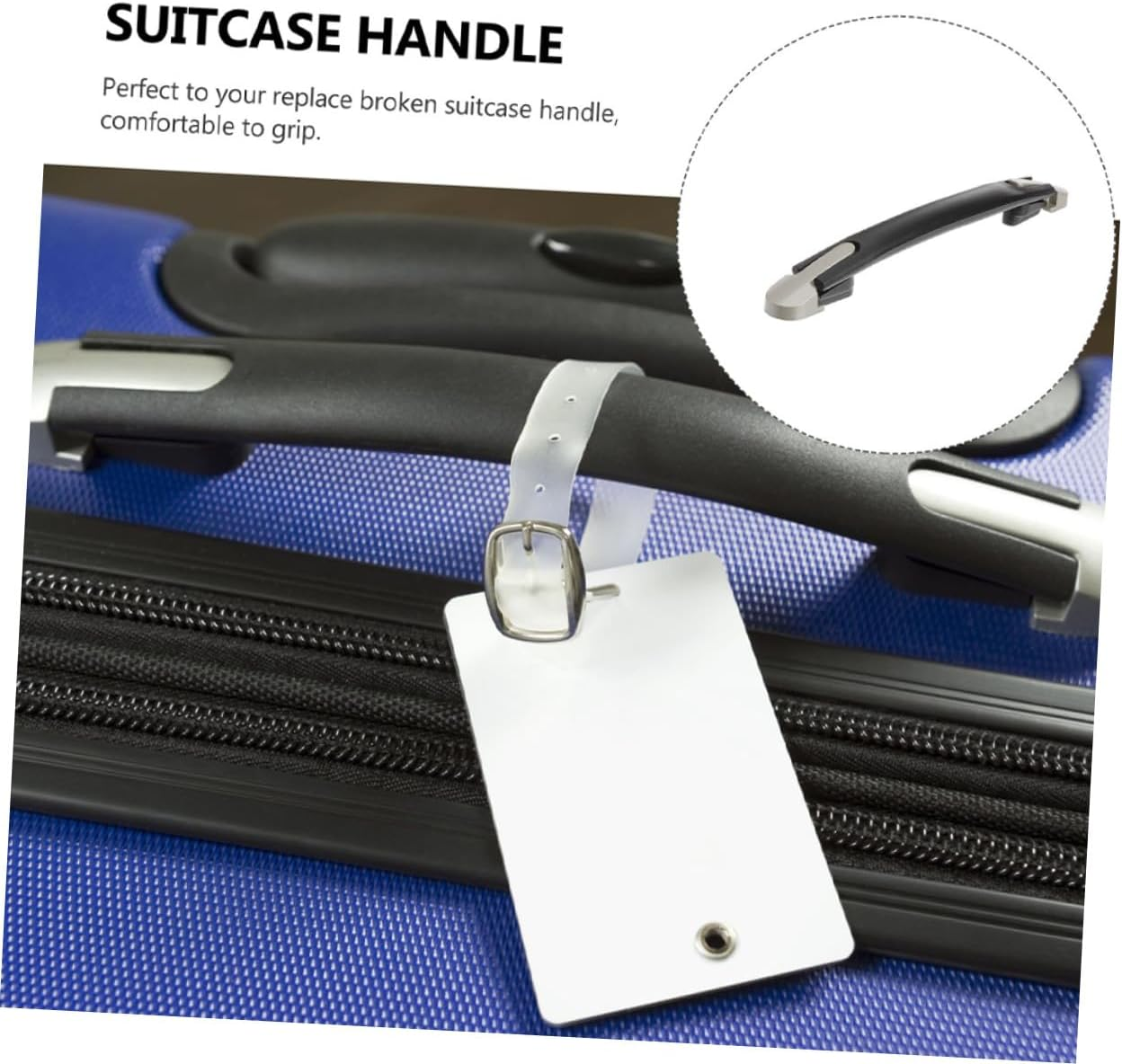 HANABASS Plastic Suitcase Handle Grip Replacement Ergonomic Luggage Handle for Travel Bags Suitcases Password Boxes and Bookcases Smooth Surface Comfortable Hold image number 5