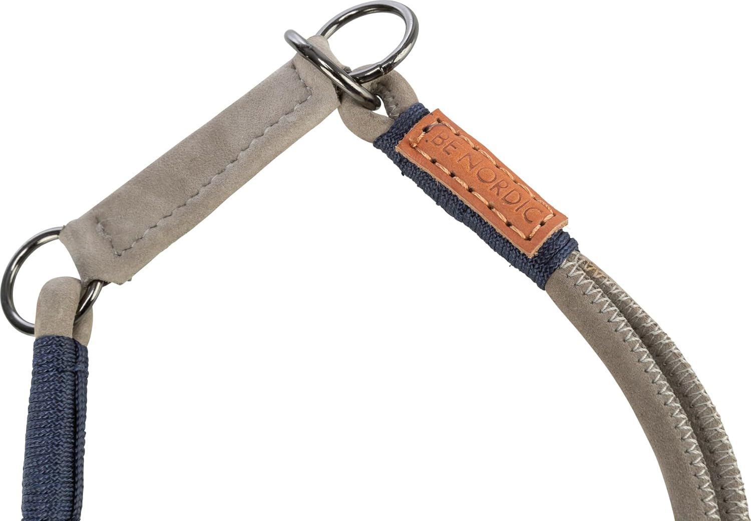 TRIXIE Zug-Stopp BE Nordic Dog Collar Made of Leather, L, Grey, Comfortable Dog Collar for Large Dogs with Pull Limit, Robust & Elegant, 17140 image number 3