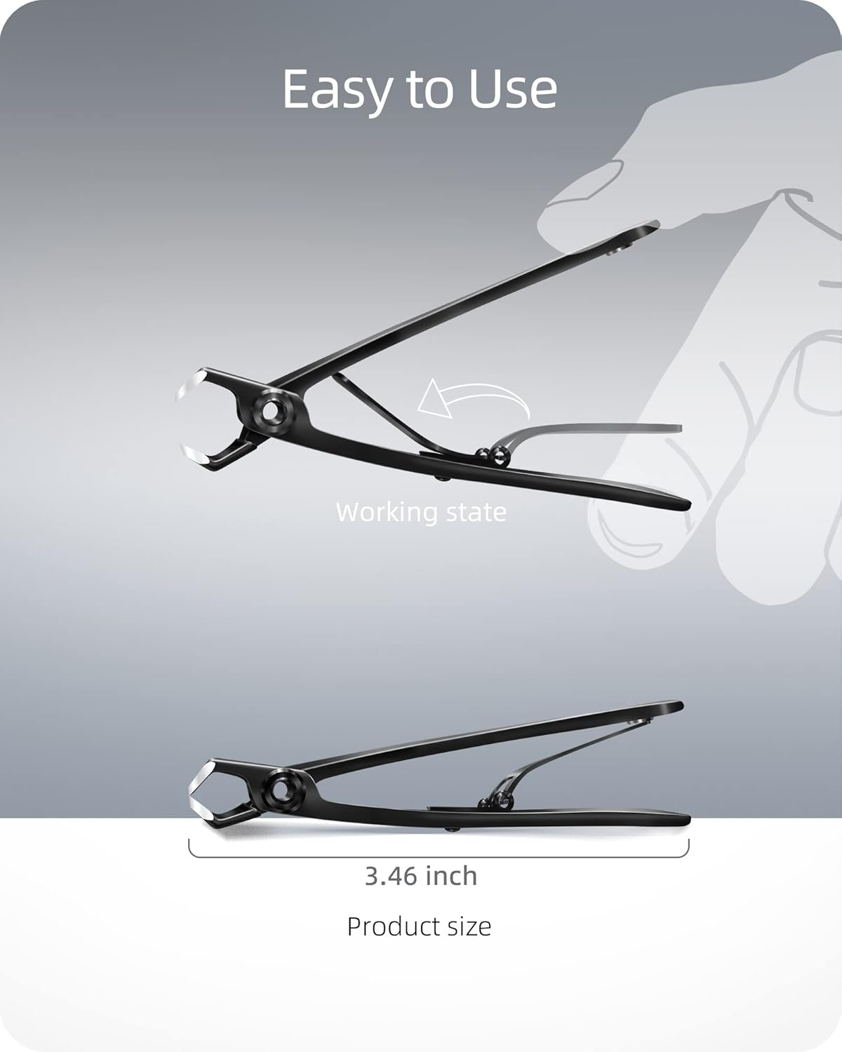 EBEWANLI Straight Nail Clipper, 17Mm Wide Jaw Opening Toe Nail Clippers, Extra Large Toenail Clippers for Thick Toenails, Heavy Duty Toenail Clippers for Seniors, Men, Women