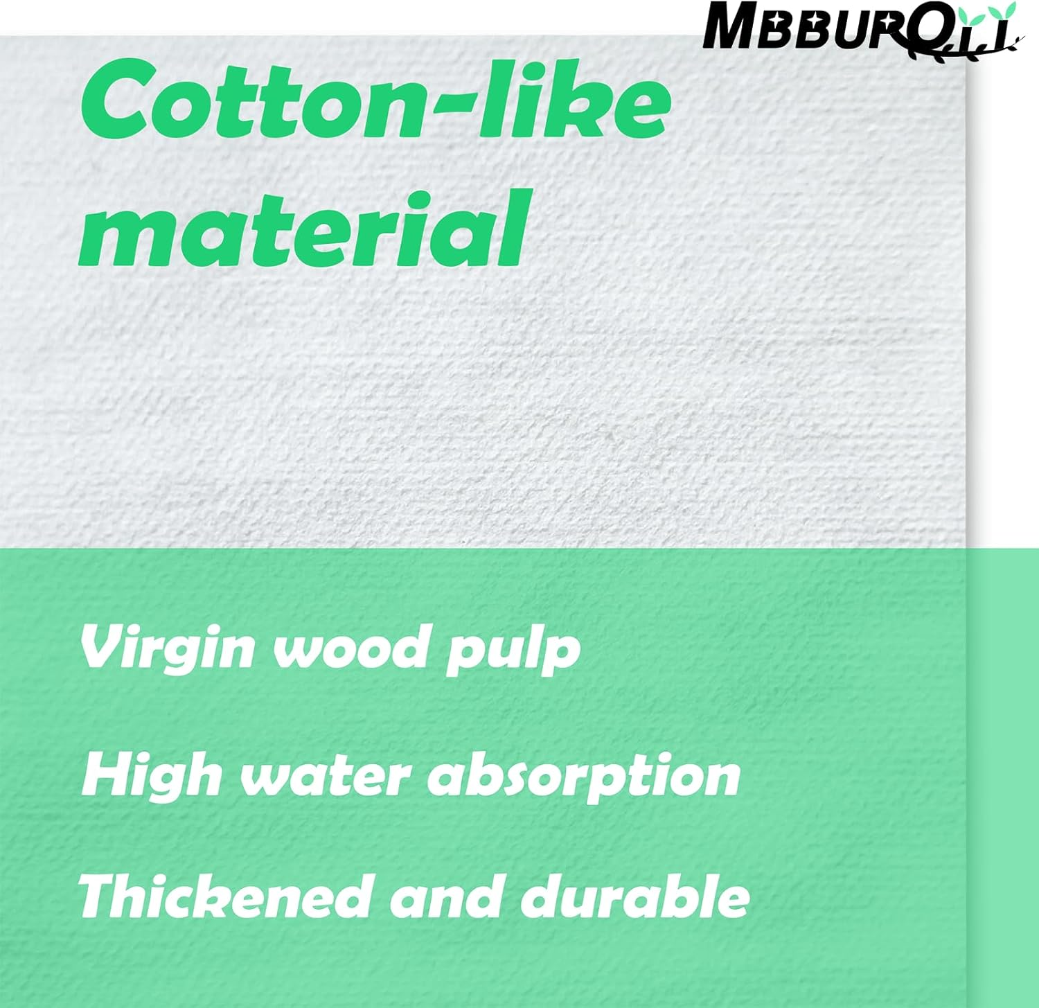 MBBUROYY Disposable Cocktail Napkins Cloth like Napkins Disposable Table Napkins Linen-Like Bulk Square Napkins for Party or Wedding,20&times;20Cm,100 Count (White) image number 5