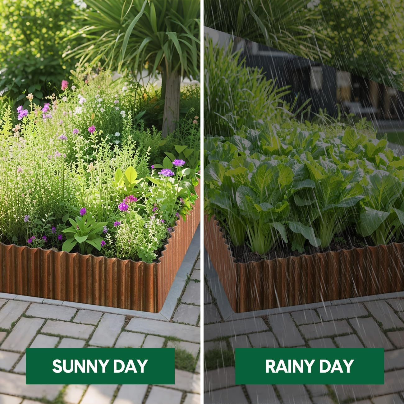 Corrugated Metal Garden Edging