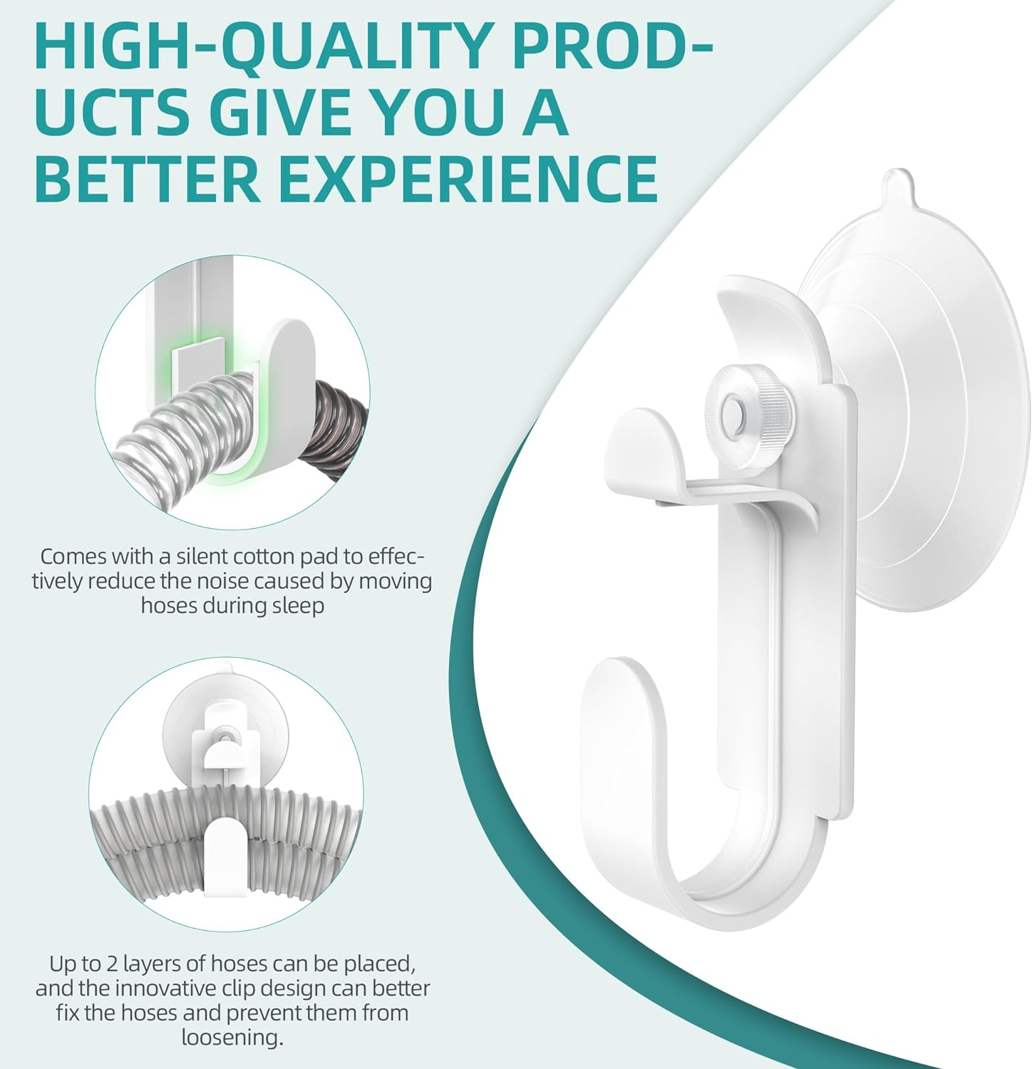 2 Packs Replacement Headgear for Airfit N20, Head Strap with Clips for N20, Including 2PCS Straps, 4PCS Clips and 2PCS Hose Holder, Great Value Supplies by Airsmart. image number 5