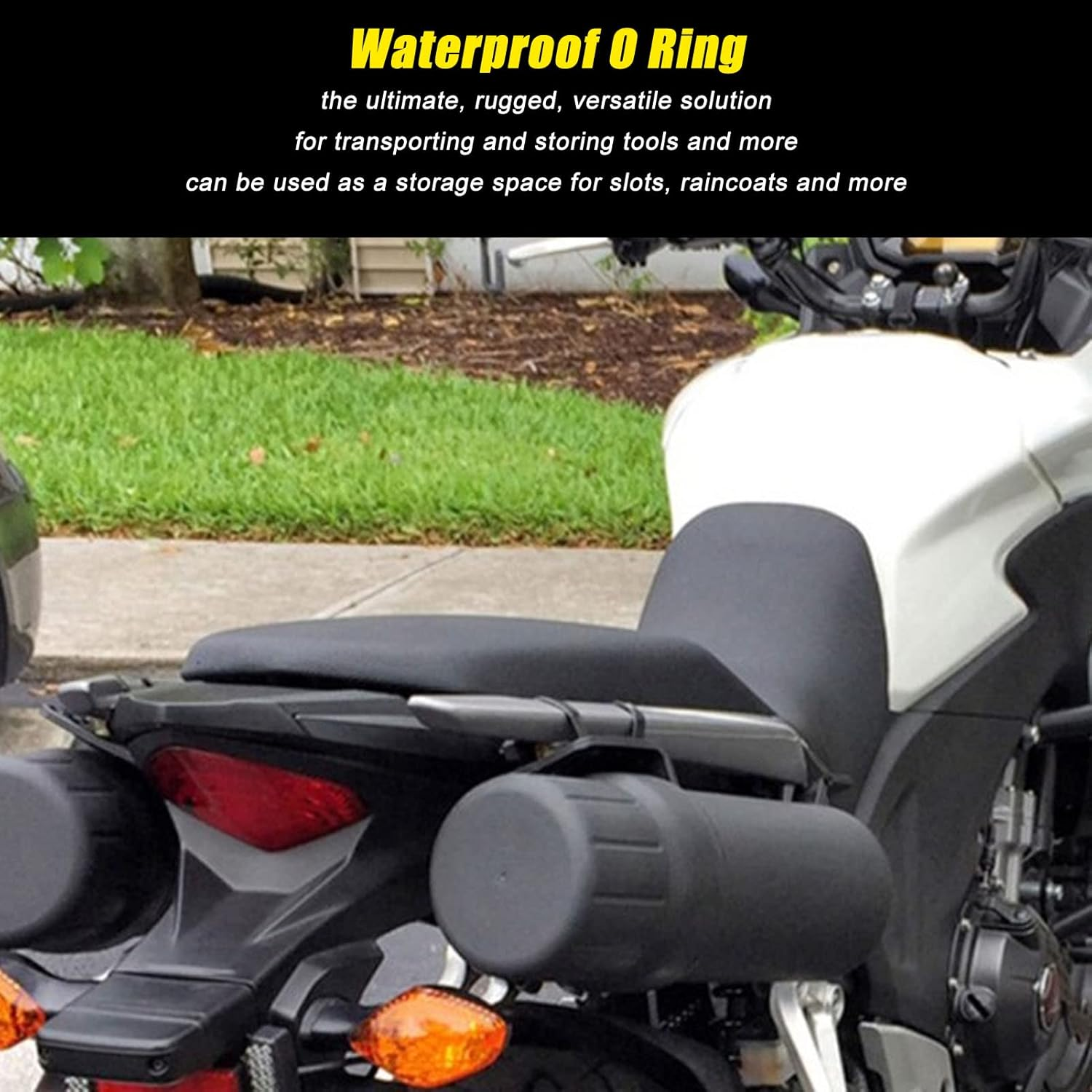 Motorcycle Waterproof Tool Tube, Universal off Road PP Tool Tube 125Mm/4.9In, Lightweight and Durable with Rolling Tapes, Ideal for ATV UTV image number 1