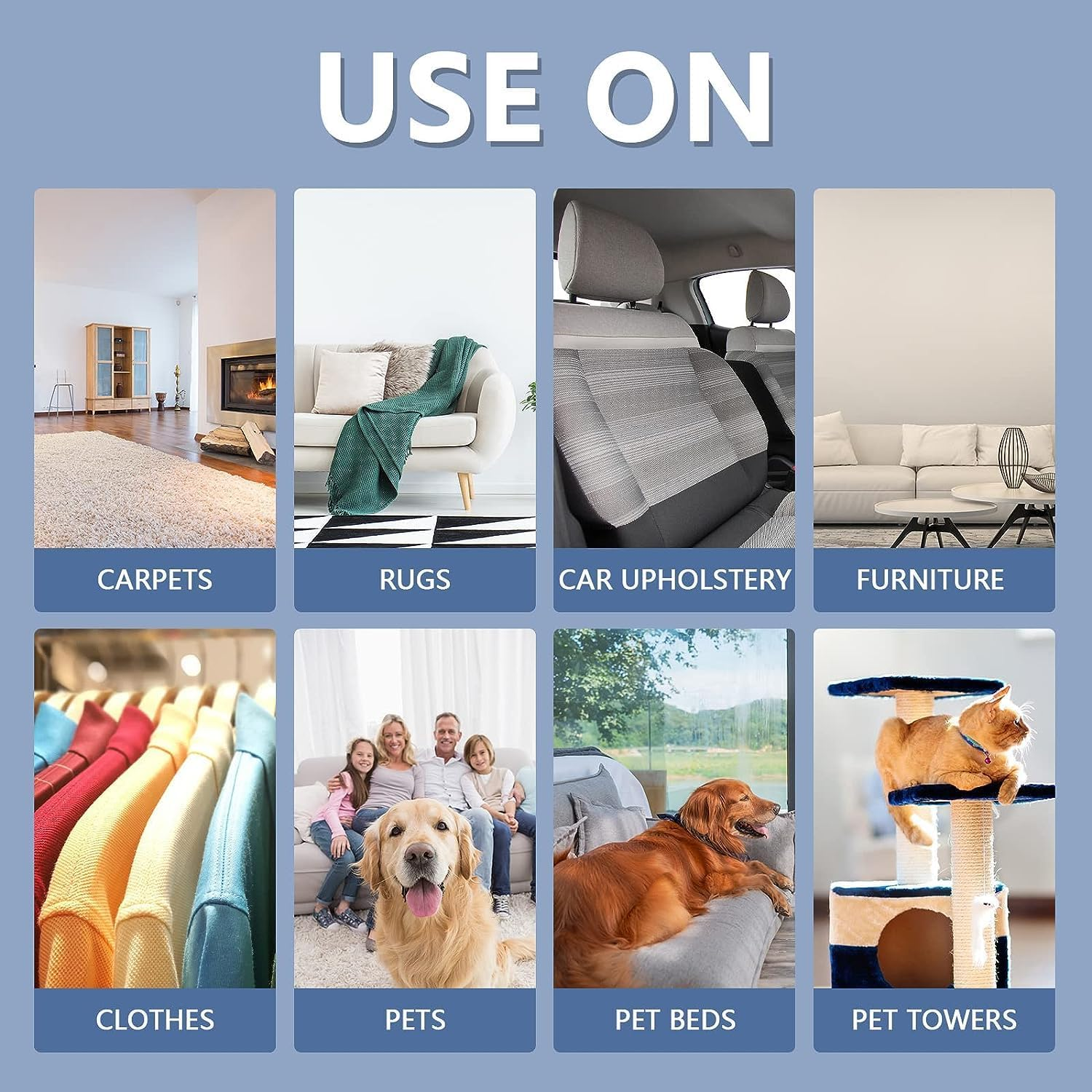 Fabric Shaver & Lint Brush, Battery-Free Lint Remover with 2 Pieces Fabric Safe Edges, Adjustable Fuzz Remover for Clothing, Pet Carpets, Couch, Furniture & Rug (Blue) image number 3