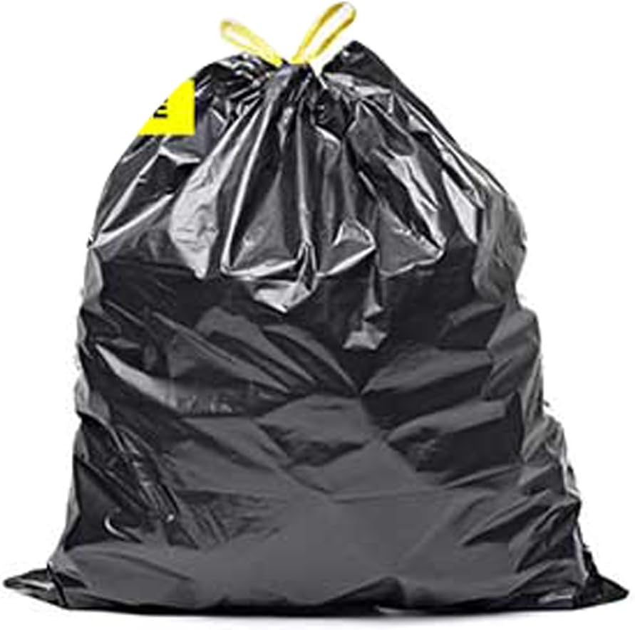 Duramax Household Garbage Bags with Draw String 10-Pieces, 76 Litre Capacity