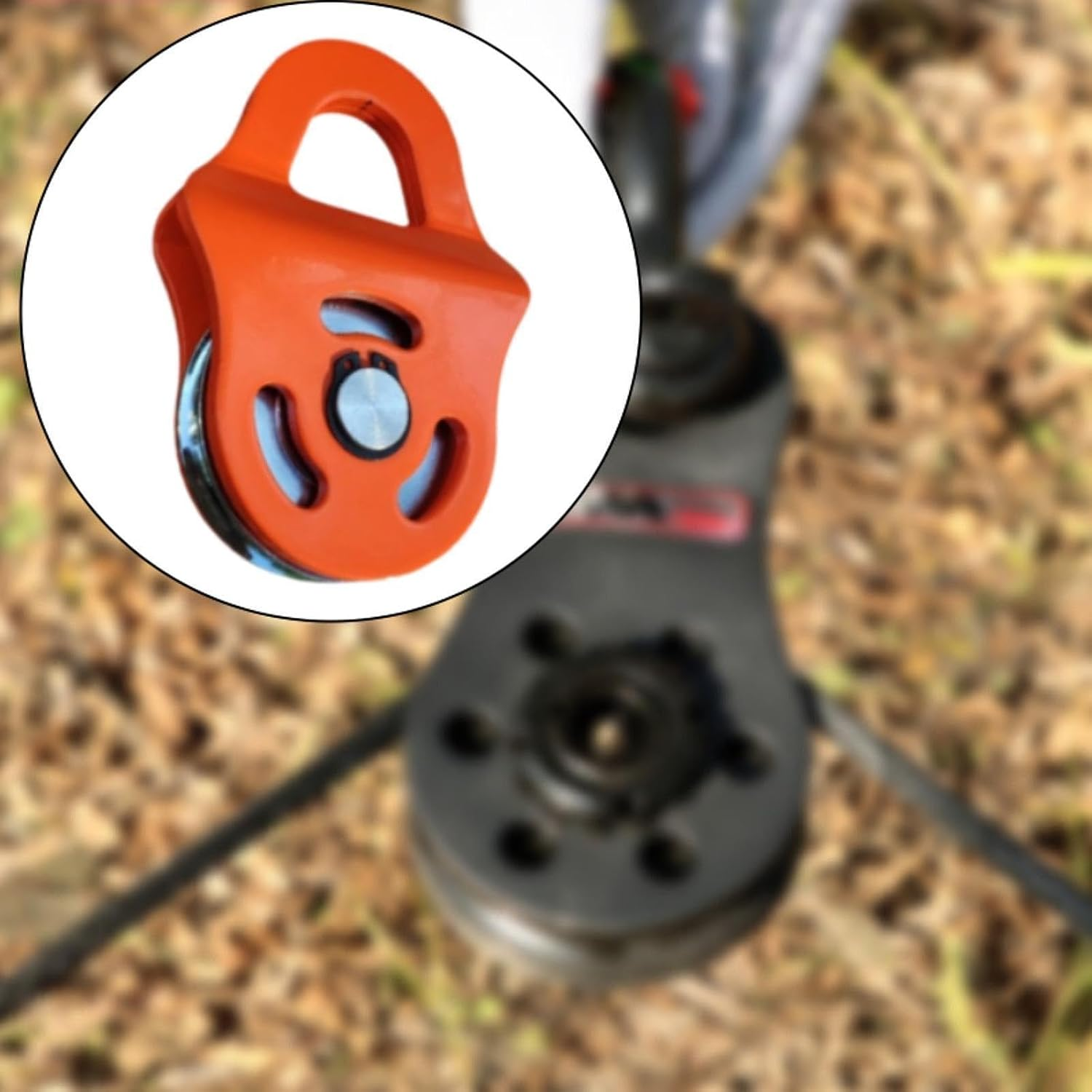 Jicsuxi Winch Snatch Block Heavy Duty 6 Ton Agricultural Recovery Winch Pulley Block Offroad Recovery Accessory, Orange image number 2