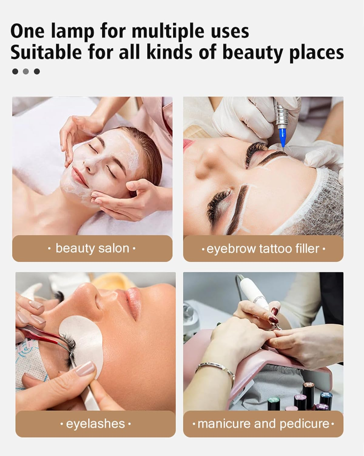 Lash Light for Eyelash Tech-Esthetician Ring Light, Half Moon Light for Led Lash Lamp Extensions, Tattoo Artists, Nail Tech - Cool, Warm Lamp with Adjustable Brightness & Height, Phone Holder (Black) image number 6