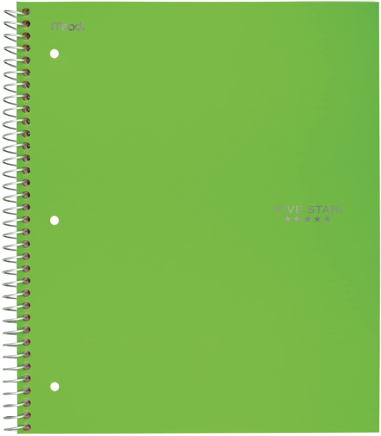 Five Star Spiral Notebook, 1 Subject, Graph Ruled Paper, Fights Ink Bleed, Water Resistant Cover, 8-1/2" X 11", 100 Sheets, Black (73679)