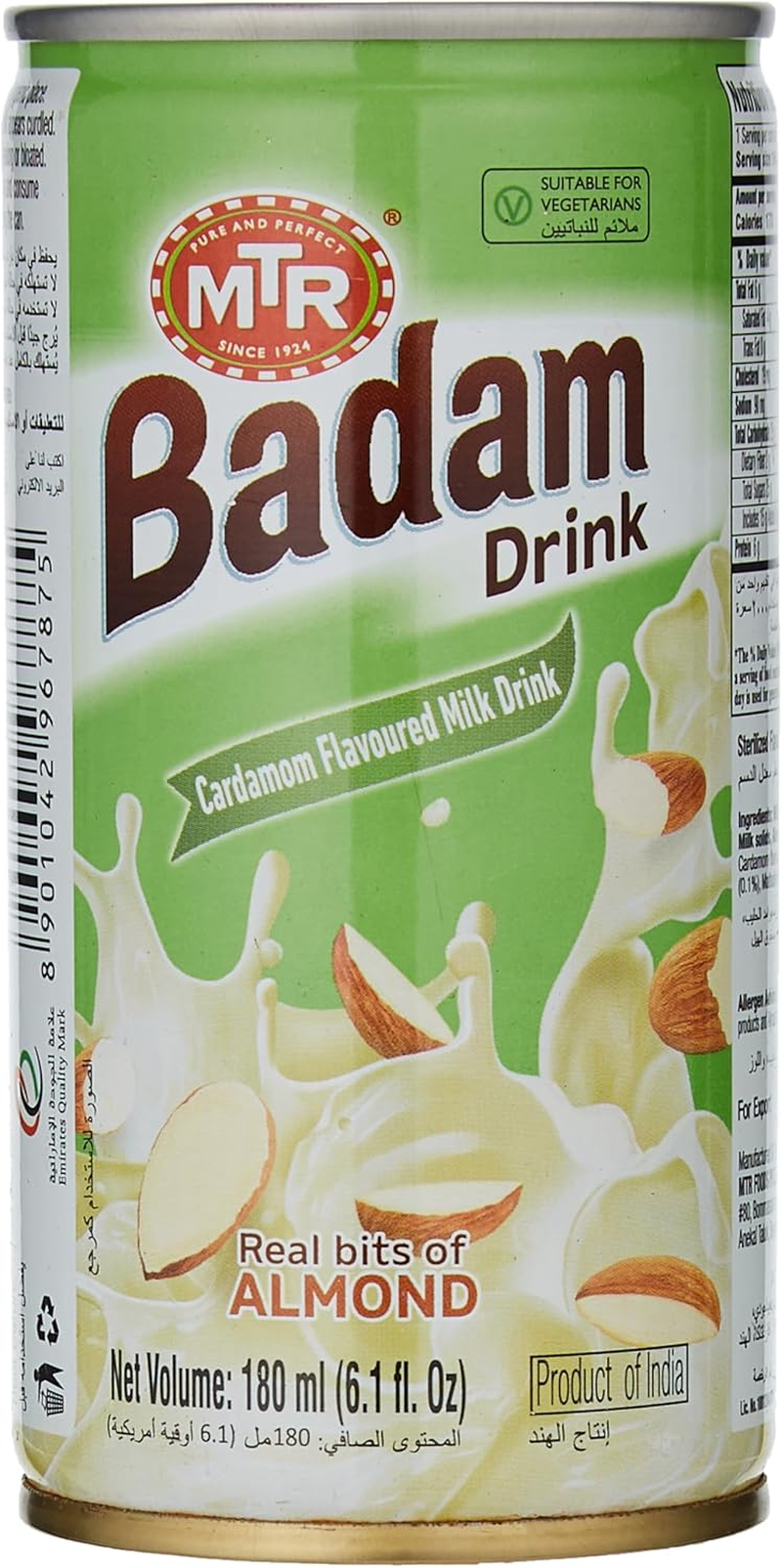 MTR Cardamom Badam Drink Can, 180 Ml image number 1