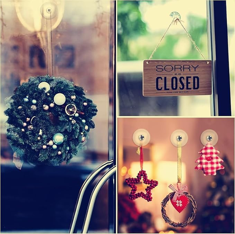 12PCS Suckers, 32Mm Transparent PVC with Screws and Nuts round Thread,Klhcduo Strong Thickening Suckers, for Windows, Bathrooms, Glass Walls, Car Shade image number 6