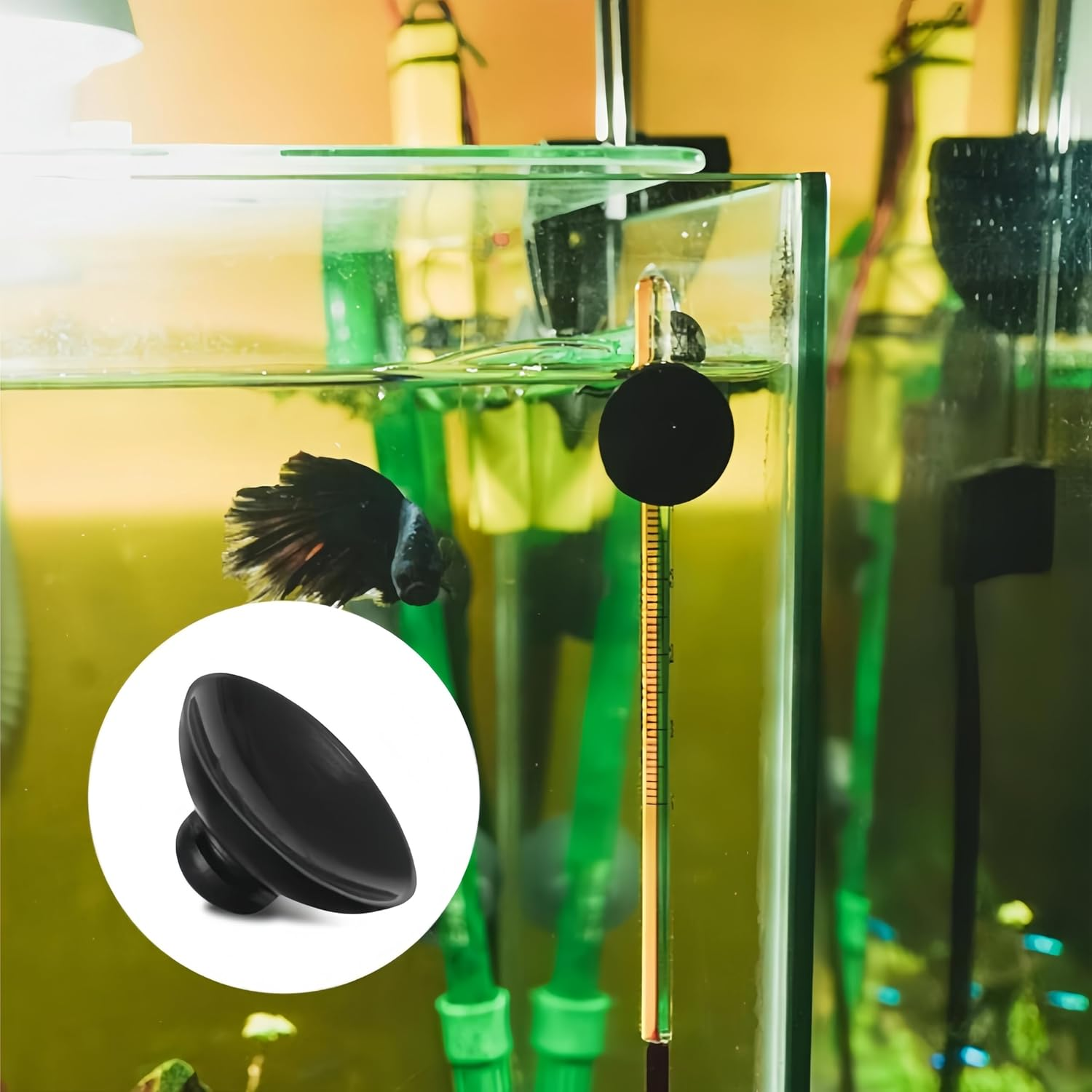 15Pcs Aquarium Suction Cups, Soft Fish Tank Suction Cup Clip Sucker Black Air Hose Holder Clamp Accessories for Tank Pump Overhead Line Tube Fish Tank Aeration Setup image number 2