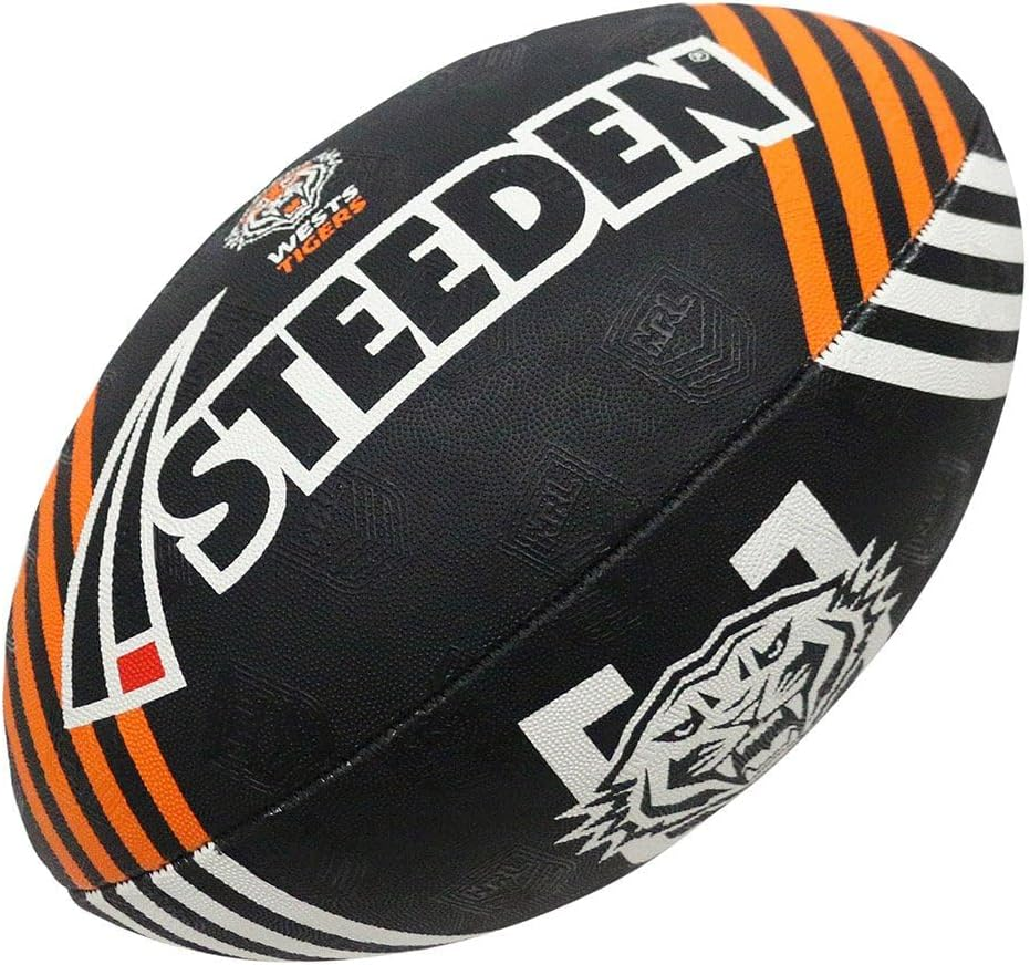 Steeden NRL Wests Tigers Supporter Ball, Mini 11 Inch