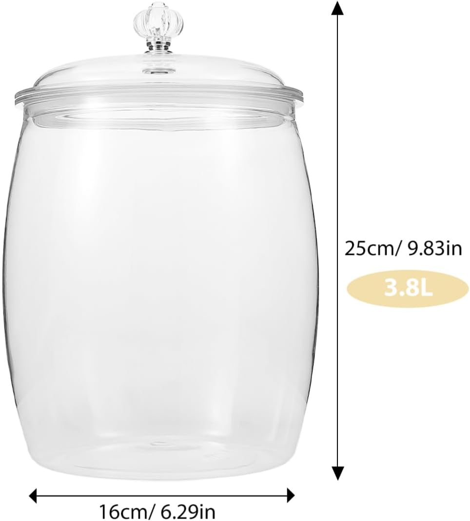 Kichvoe Plastic Candy Jar 3.8L Cookie Jars Airtight Dry Food Container Cotton Ball Holder Wide Snack Jar for Dog Treats Laundry Paper Stars image number 6