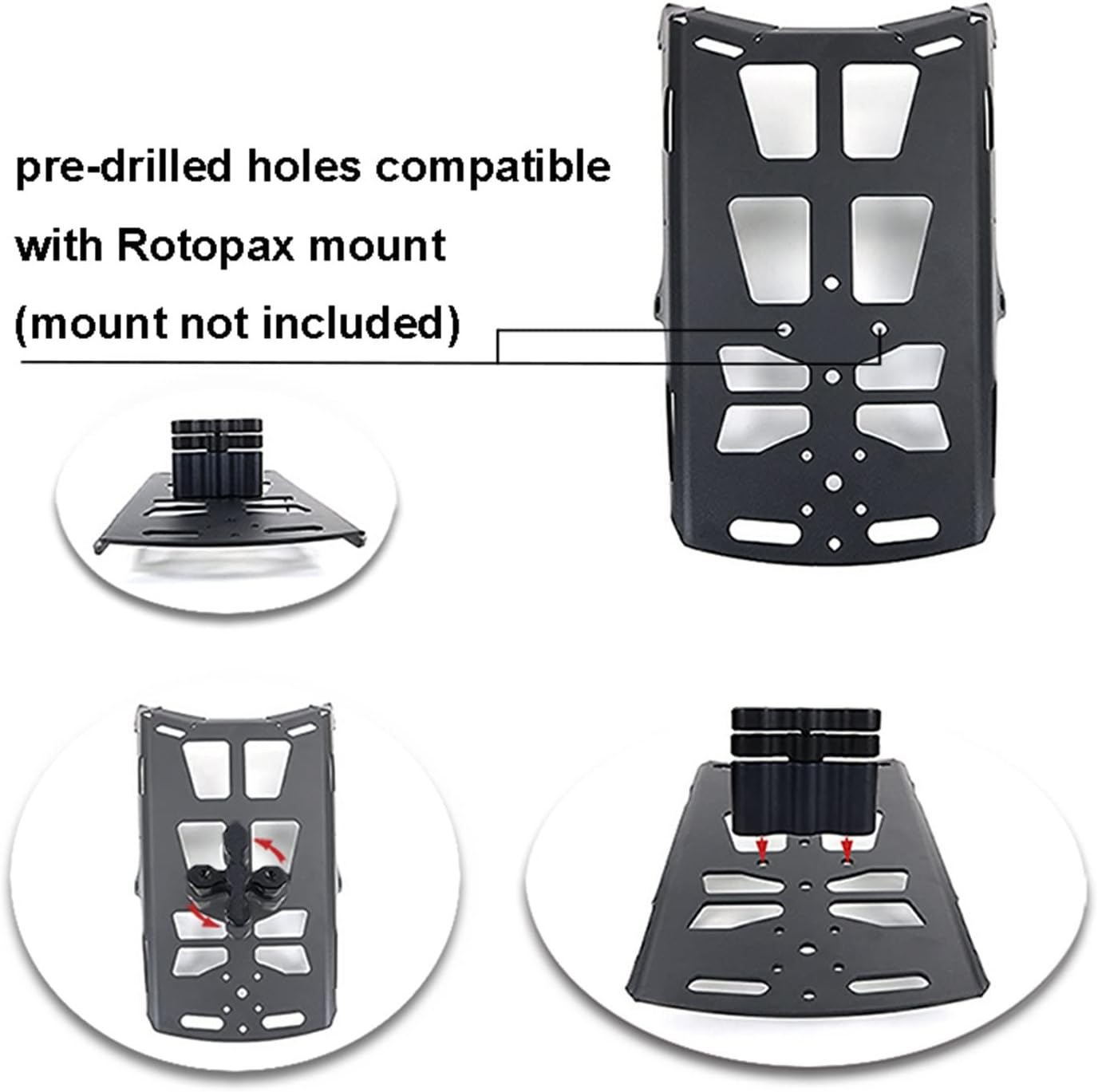 MORREZ Motorcycle Accessories Compatible with XTZ690 XTZ 690 Tenere 700 2020-2021 Rear Support Luggage Holder Rack Cargo Rack Aluminum image number 1