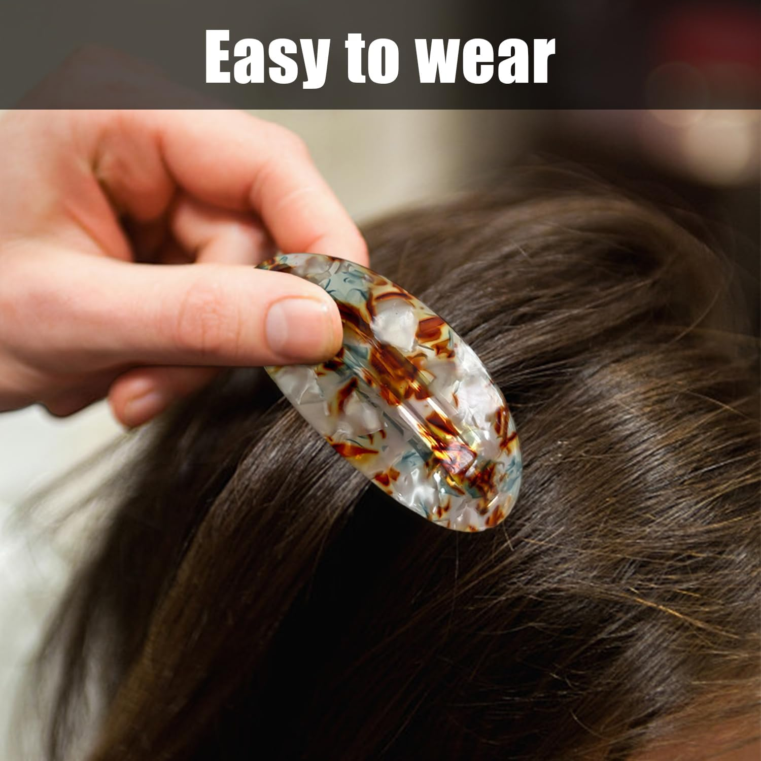 Pack of 3 Half Hair Clips and 2 Square Pony Clips, Women'S Hair Clips, Retro Hair Clips, Elegant Hair Clips, Hairstyle Decoration, Hair Clips, Hairstyle Accessories image number 2