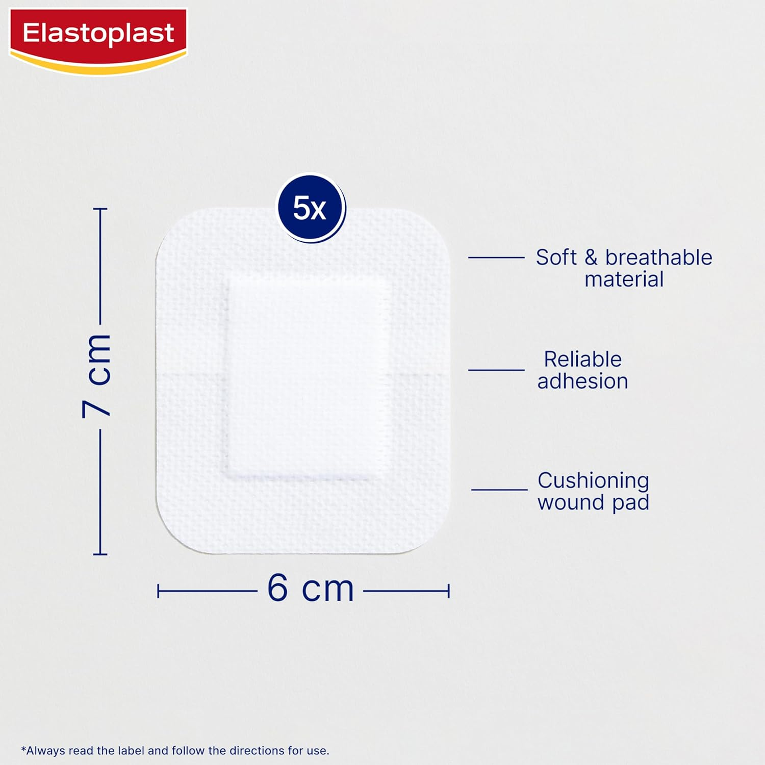 Elastoplast Antibacterial Sensitive XL Wound Dressings 5 Pack image number 3