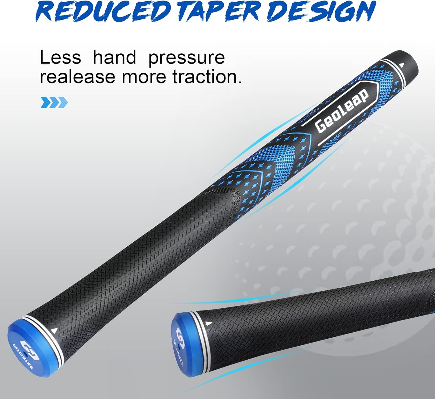 Geoleap Golf Grips Set of 13- Soft Golf Club Grips,Reduce Taper Design Provides High Traction and Performance,13 Grips with 15 Tapes and 13 Grips with All Repair Kits for Choice. image number 4