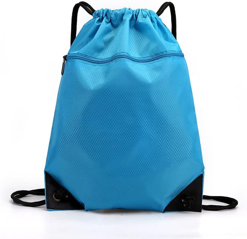 Women Mens Drawstring Backpack Bag Gym Sports Sack Portable Shoe Balls Bags, Lightweight and Spacious - 50X43 Cm