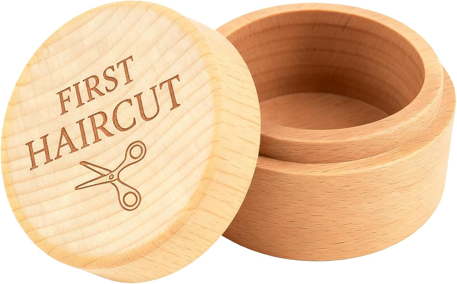 First Haircut Baby Memory Box, Cute Girl Boy Hair Container, with Removable Lid,Easy to Collect and Securely Store image number 2