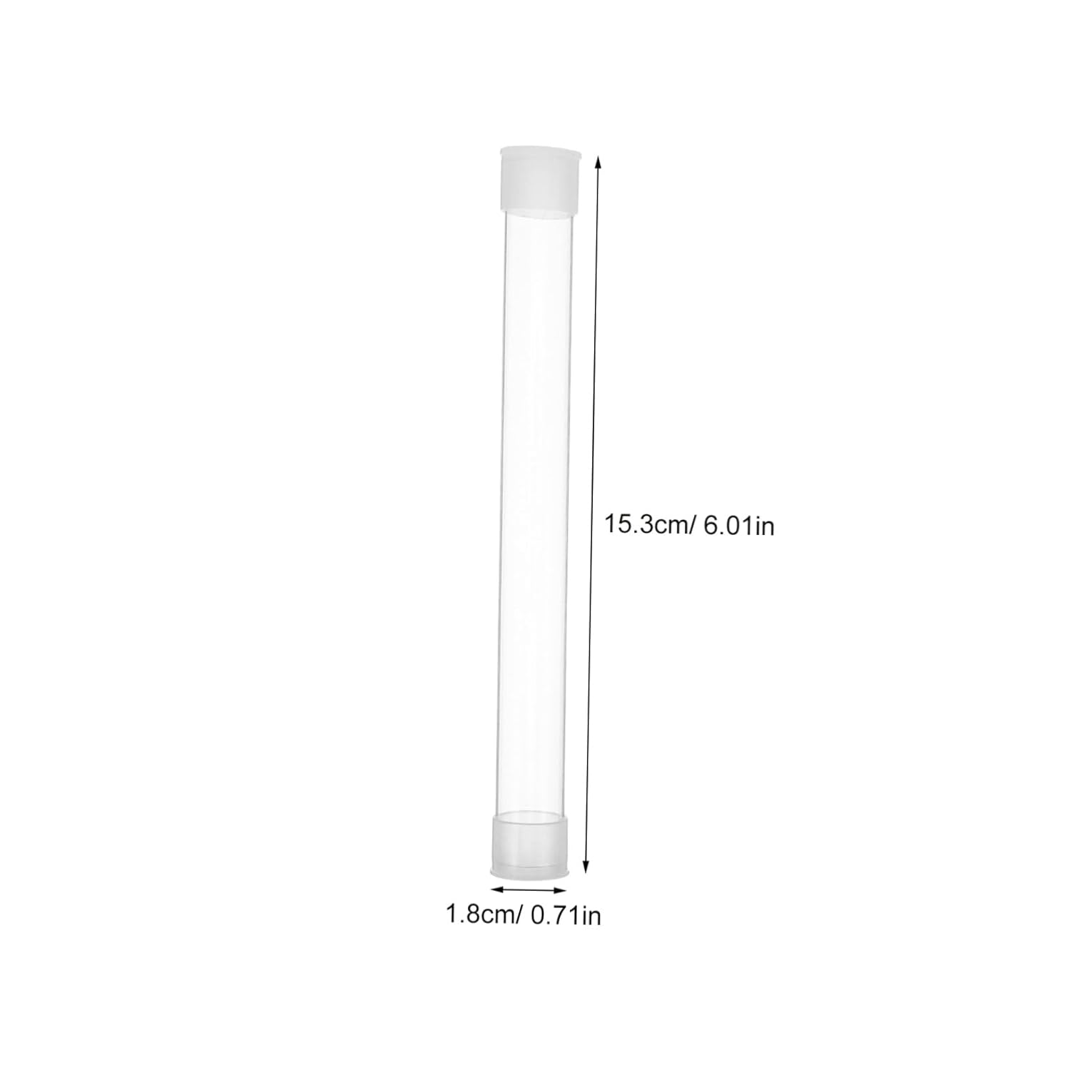 KICHOUSE 10Pcs Thermometer Storage Container Thermometer Carry Tube Protector Case Cover Tube Hard Plastic Case Pp Transparent image number 4