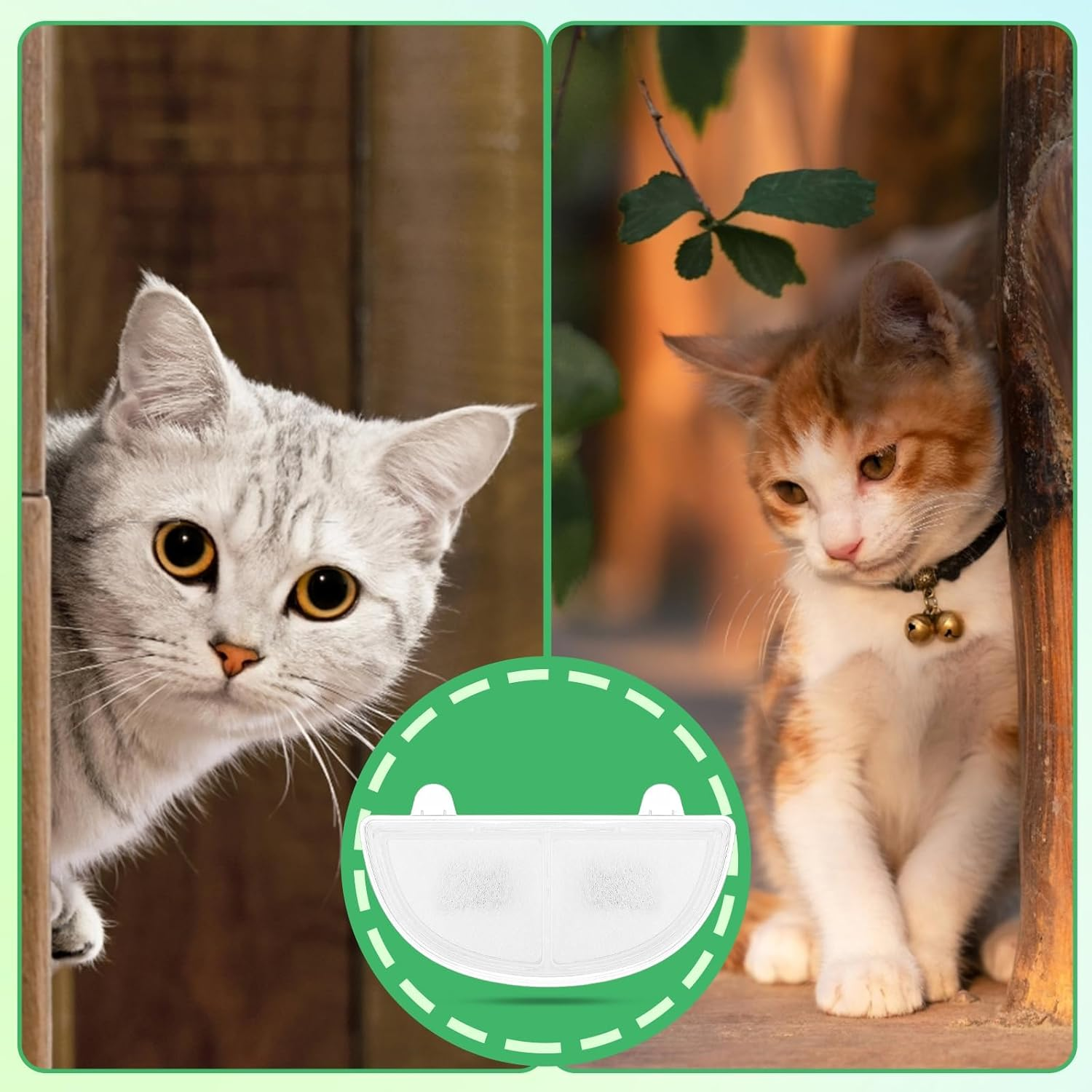 Pack of 3 Cat Fountain Filter Cat Fountain, Multiple Filtering Activated Carbon Drinking Fountain for Cats Cat Fountain Wireless Cat Fountain for Cats Drinking Fountain for Dogs image number 1