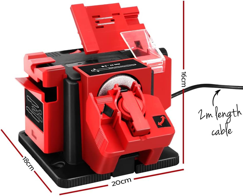 Giantz Tool Sharpener, 96W Electric Multi Tools Function Sharpeners Drill Bit Knife Scissors Chisel Sharpening Machine Equipment, Diamond Grinding Wheel Bench Mountable 20 X 18 X 16Cm image number 6