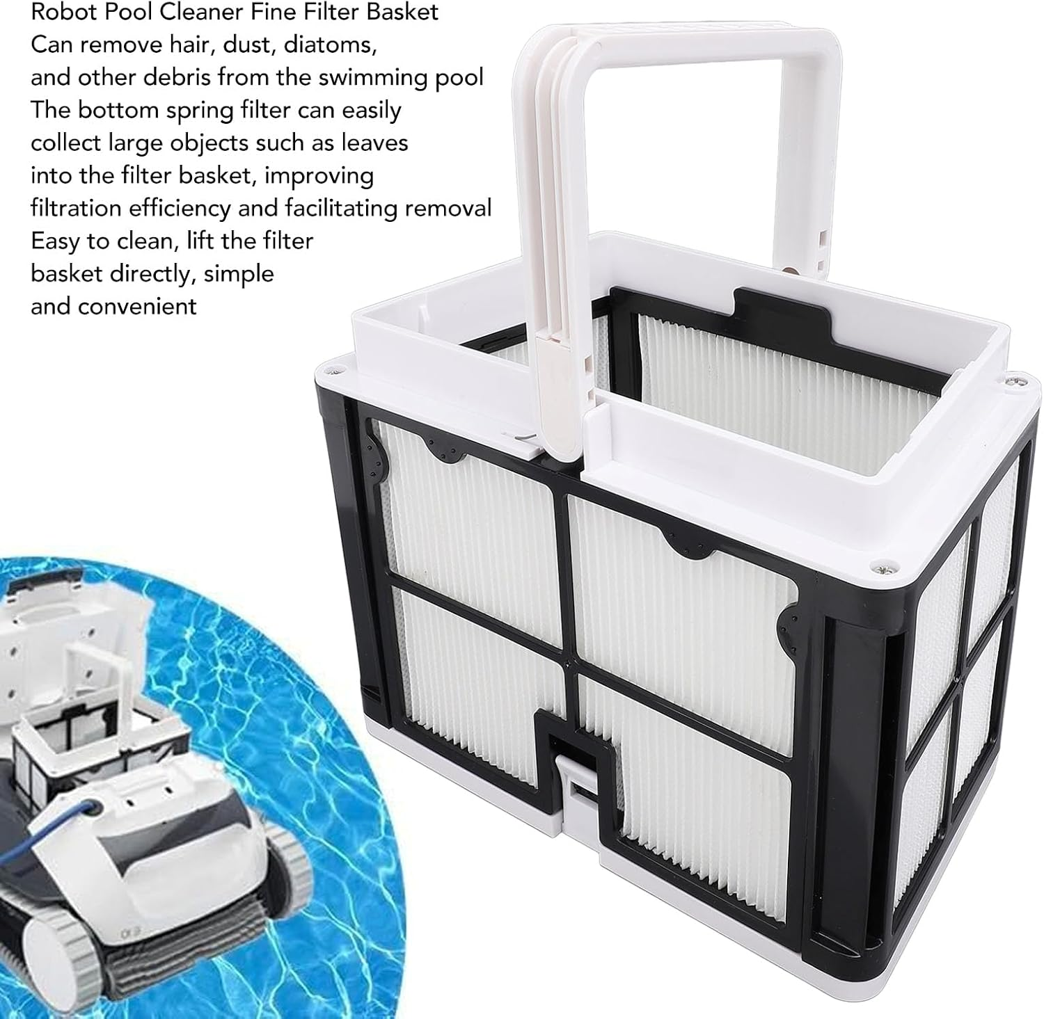 Ultra Fine Filter Basket Compatible with Dolphin Robotic Pool Cleaners, Active 10, E10, Echo, T15, Proteus DX3, Cayman, Escape, S50, Encore, CC, Advantage image number 3