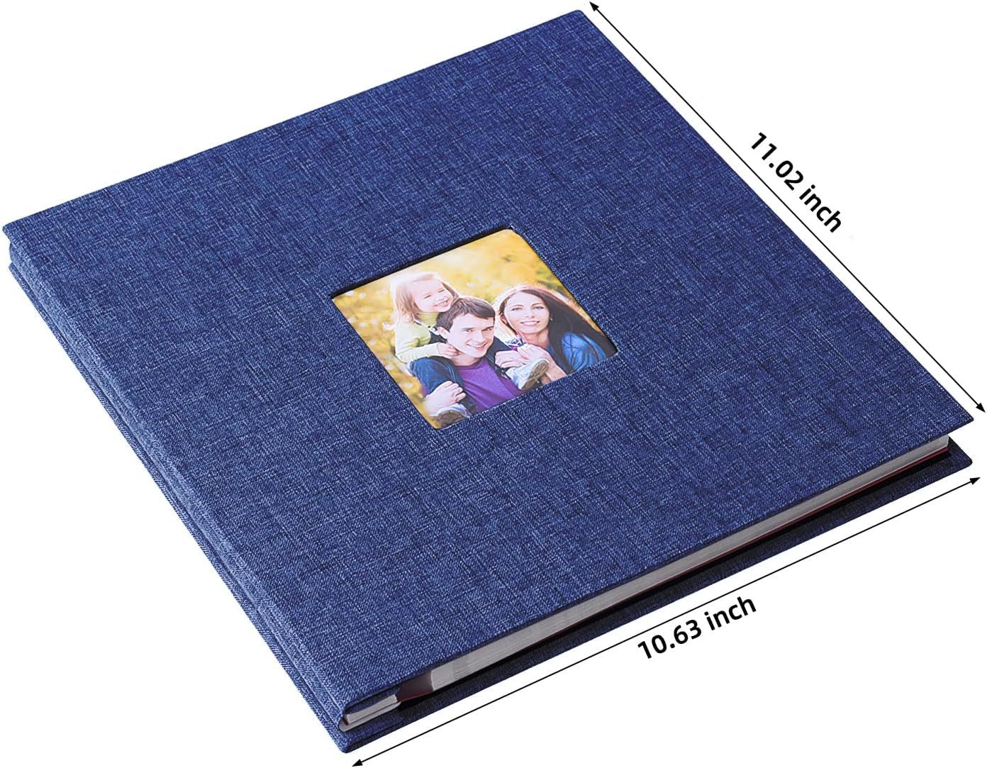 80 Pages Photo Album Self Adhesive, Diy Linen Scrapbook Album for 4&times;6 5&times;7 8&times;10 Inch Diy Scrapbook with 4 Metal Pens for Baby'S Growth Record, Wedding Scrapbook, Graduation Guestbook, Etc.(Black) image number 5