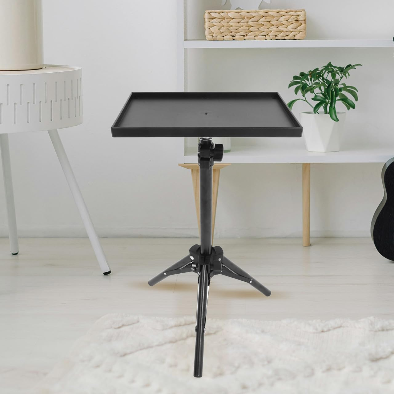 Alasum Adjustable Projector Stand Tripod for Laptop, Heavy Duty Floor Stand with Anti-Drop Tray, Ideal for Home, Office, Dj, and Presentations, Black, 18.9 X 9.8 X 9.8 Inches image number 4