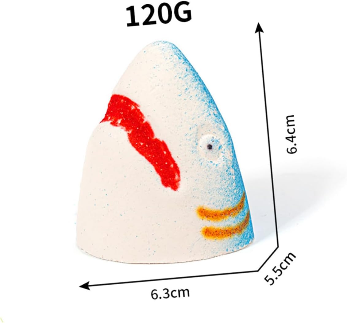 Anneome 3Pcs Shark Bath Ball Natural Bathing Salt Bomb Skin-Friendly Fragrance Bomb for Relaxation