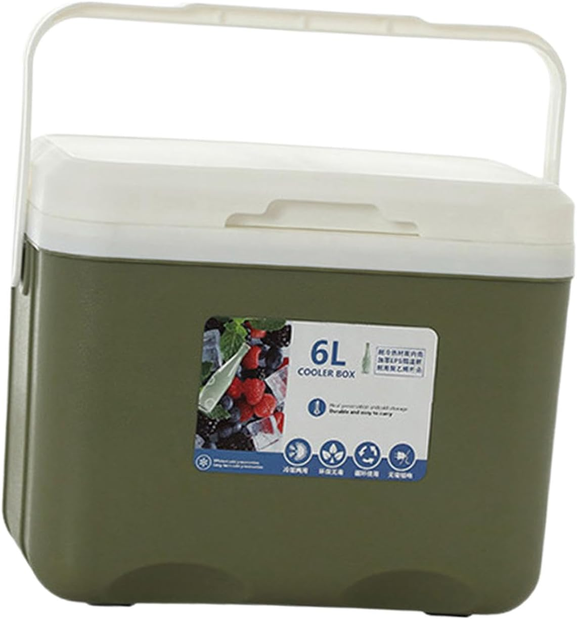 Cooler Box Insulated Box Cold Storage Portable 6L Ice Chest Small Hard Ice Box for Fishing Boat Sport Drink Picnic Barbecue image number 5