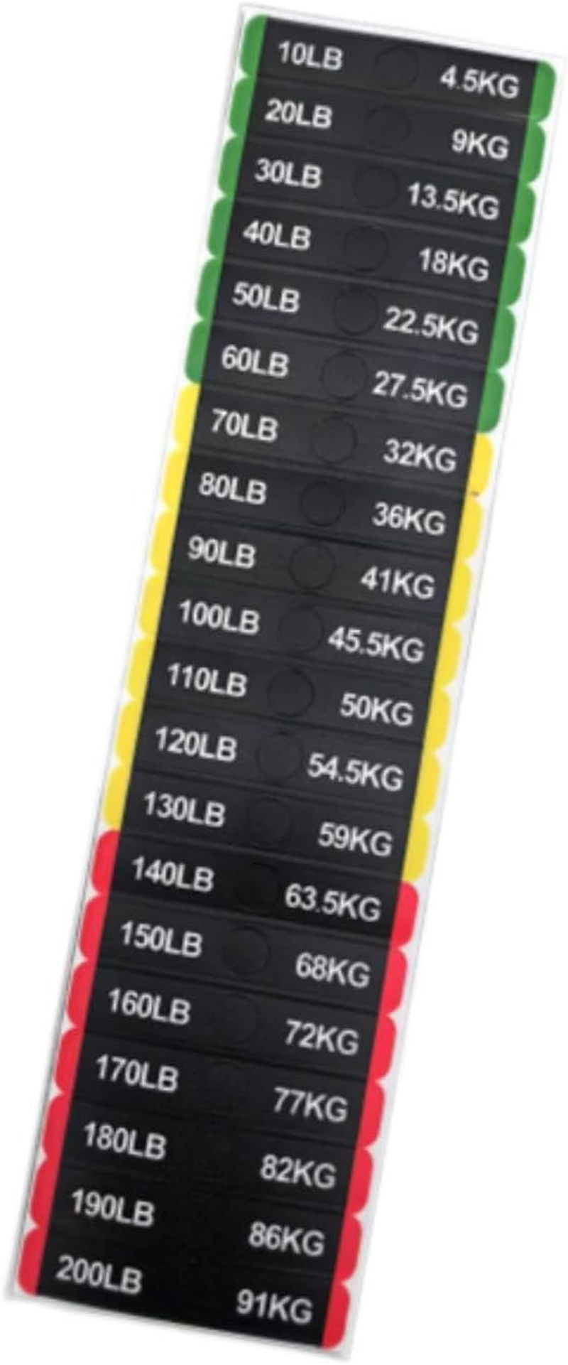 Dickly Weight Stickers Weight Number Stickers Exercise Equipment Gym Weighted Block Label Sticker Decals Weight Stack Labels Decals, 10 to 200Lb, 7Cmx1.2Cm image number 3
