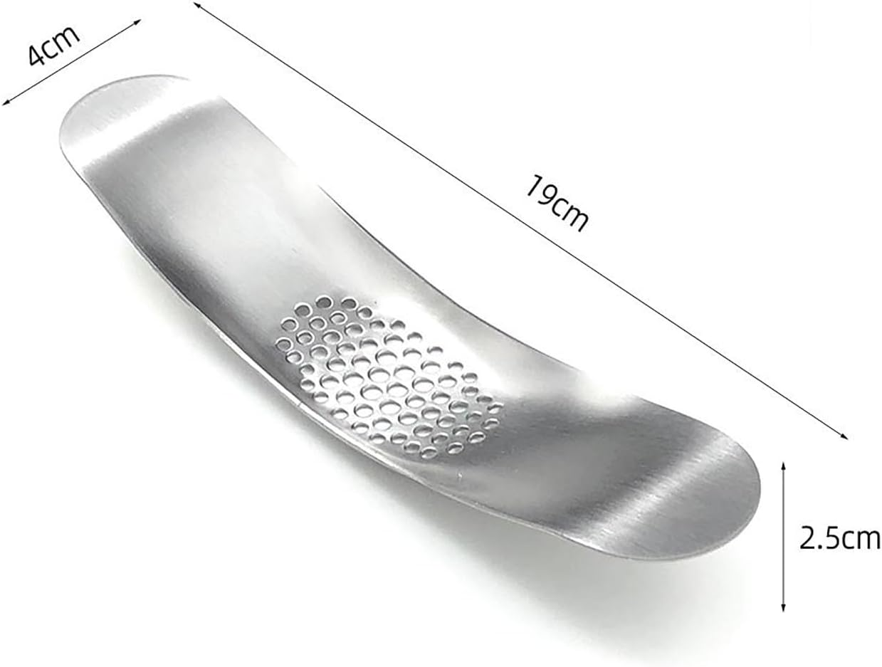 Stainless Steel Garlic Crusher 2 PCS, Household Garlic Mincer Press for Picnic Camping Cafeteria image number 2