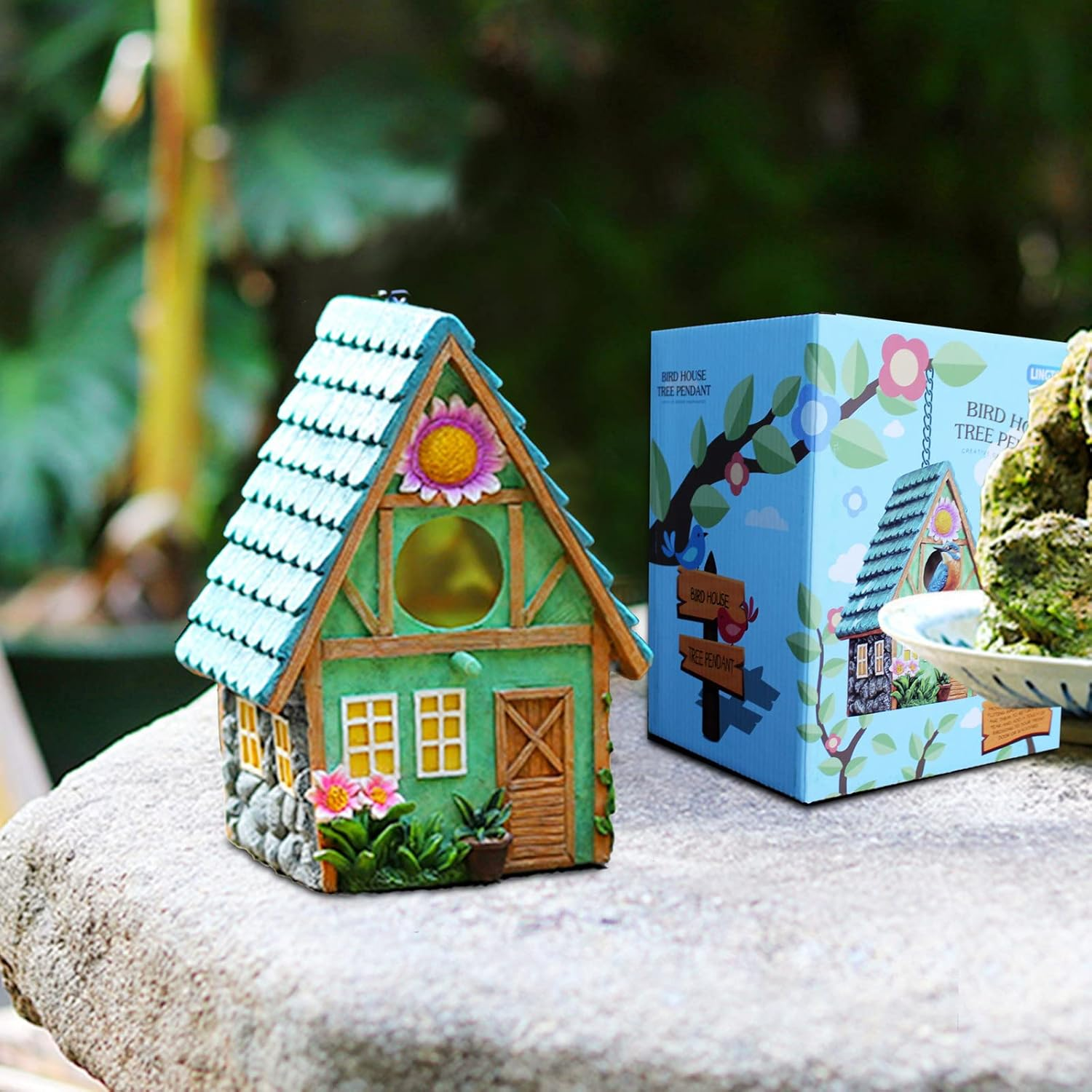 Bird Houses for outside Clearance Hanging Birdhouses for Outdoors Bluebird Houses for outside Nesting Box for Bird Lovers Tree Swallow Bird Finch Wild Birds Wren Chickadee1 image number 4