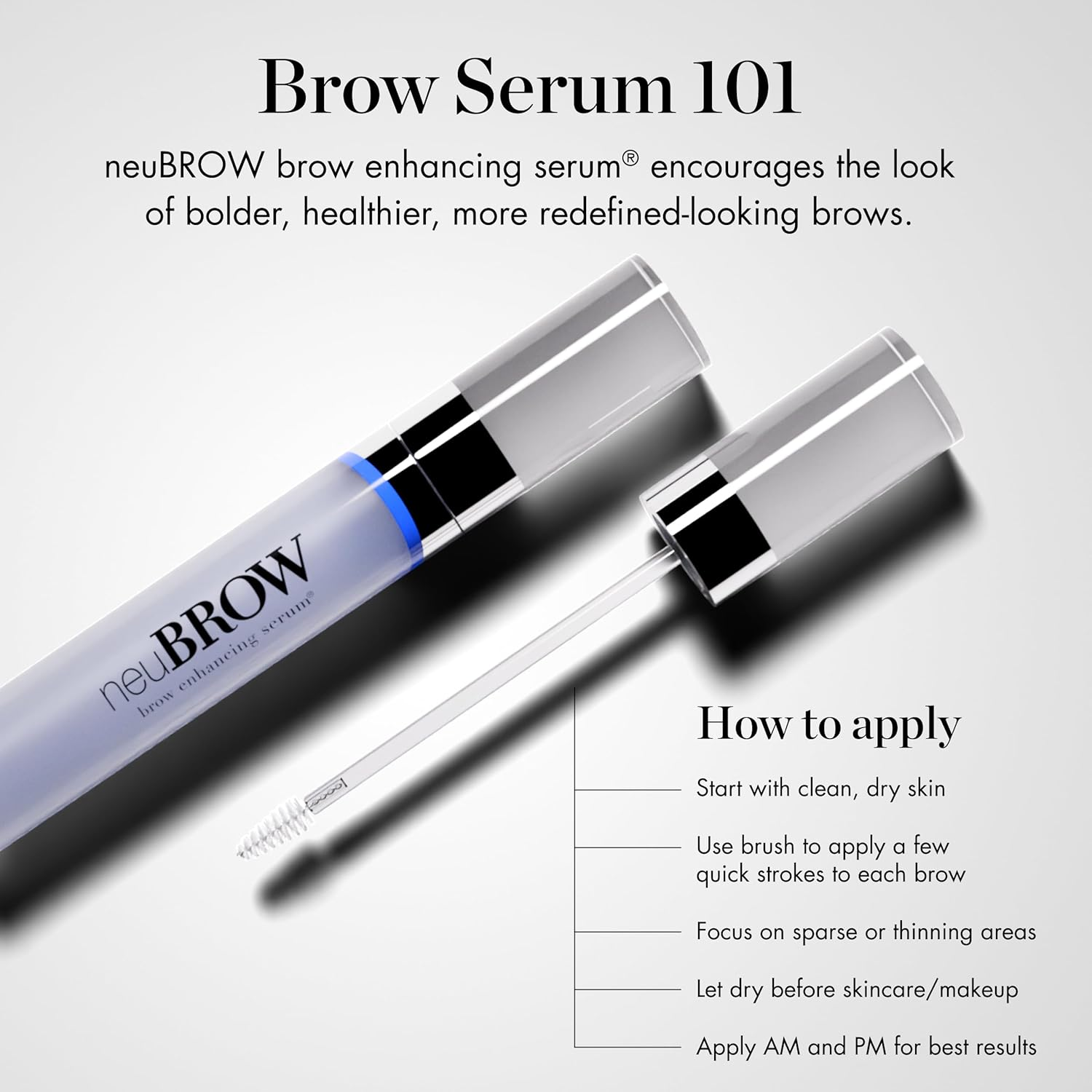 Neubrow Brow Enhancing Serum by Skin Research Laboratories - 3.6 Ml Eye Brow Serum for Defined, Fuller & Thicker-Looking Hair Brows - Advanced Formula Promotes Natural & Healthy Appearance of Brows image number 1
