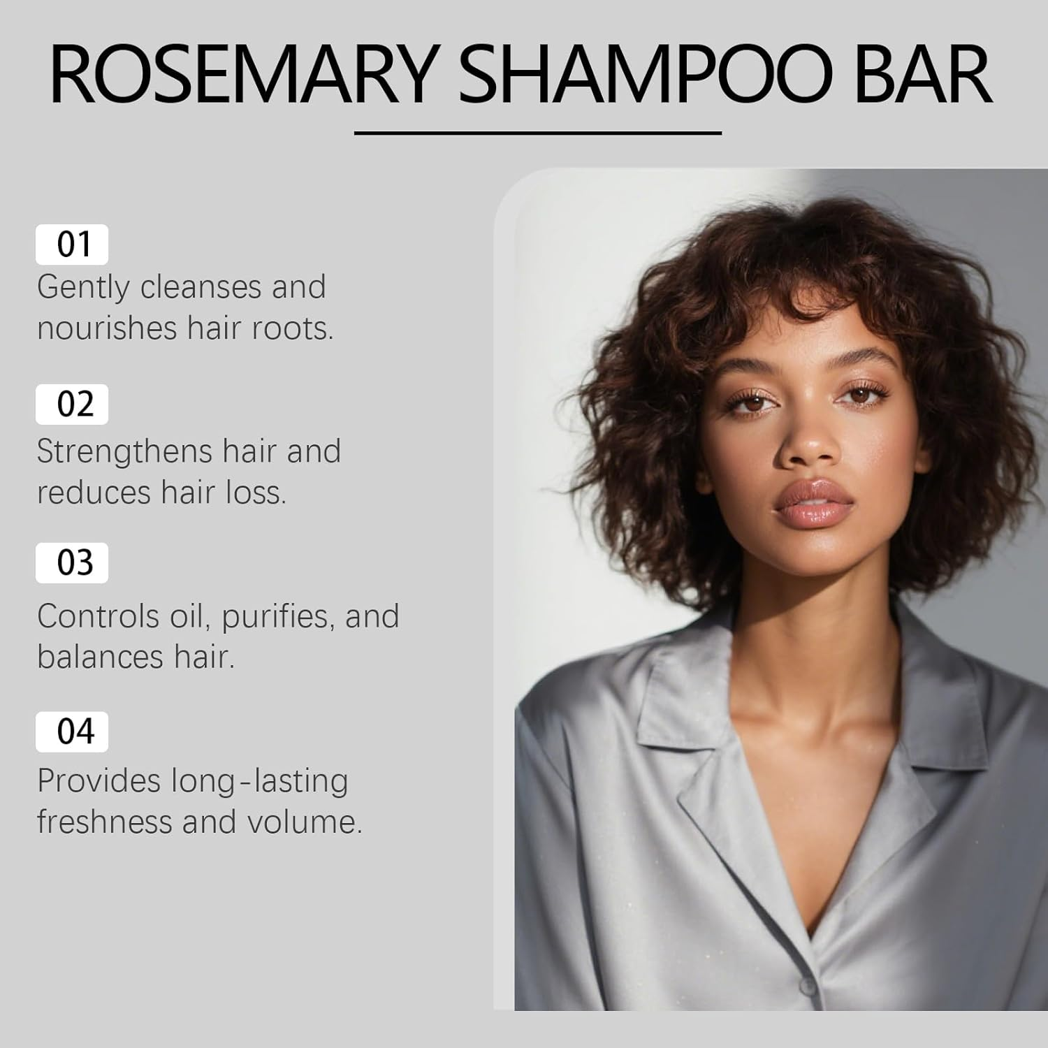 Polygonum Multiflorum Solid Shampoo Bar, Triangular Shampoo Bar - Gentle Cleansing & Deep Nourishing Scalp Care for Women & Men, Balances Scalp Oil for Greasy/Oily Hair, Supports Hair Health. (3PCS) - 2Pcs image number 5