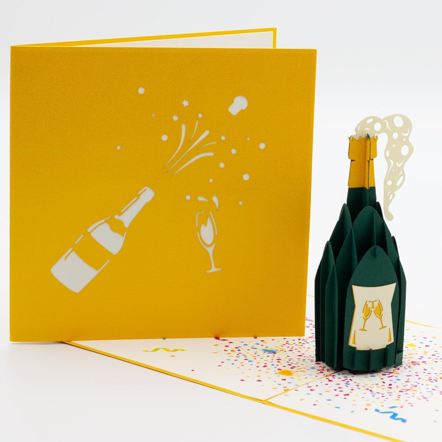 Champagne Bottle 3D Pop up Card for Birthday, Anniversary, Graduation, Promotion, Pop up Card, Origami Card, Handmade Card, Pop up Card Australia