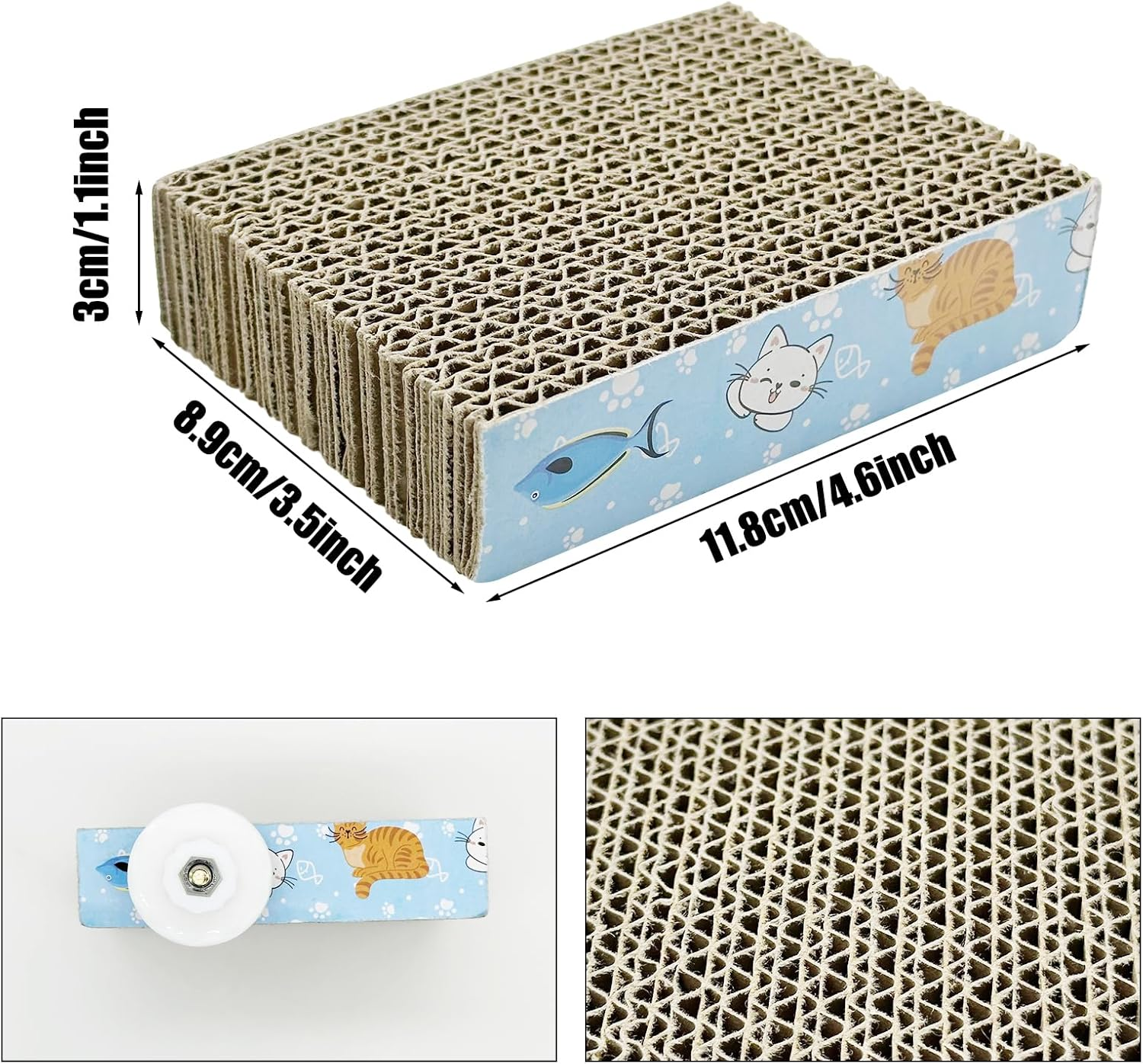 Allazone Bird Perch Stand, Parrot Toys Parrot Chew Toys, Parrot Cardboard Bird Chew Toys Shredder Foraging Toys for Parakeet Parrot, Cockatiel, Conure, Lovebirds, S image number 4