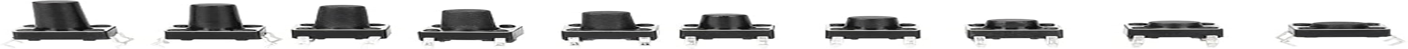 200 Pcs 10 Types Micro Momentary Tact Tactile Push Button Switch Assortment Kit 6 X 6 X 4.3/5/6/7/8/9/10/11/12/13Mm, Industrial Accessory Hardware Parts (Black) image number 5