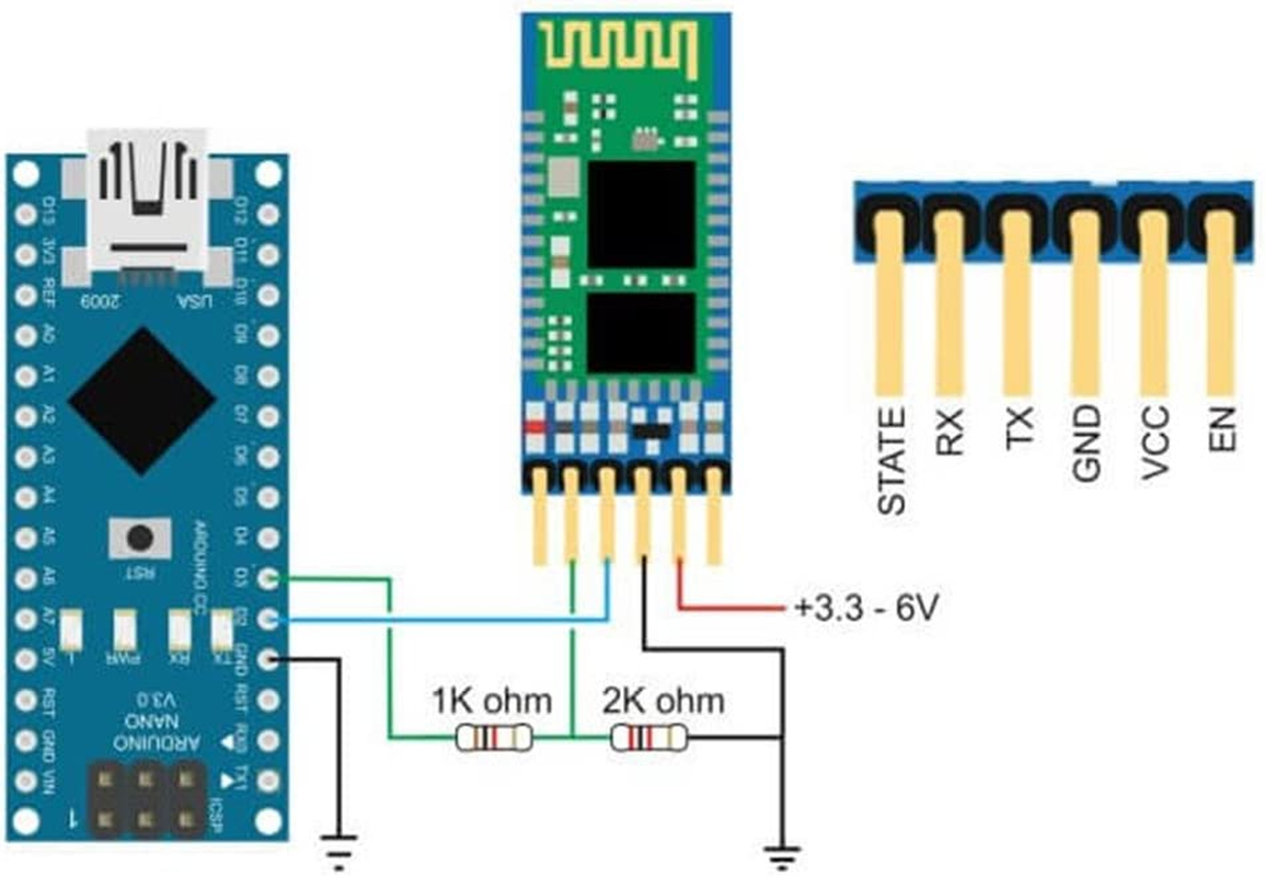 Dsd Tech Hc-05 Bluetooth Serial Pass-Through Module Wireless Serial Communication with Button for Arduino image number 2
