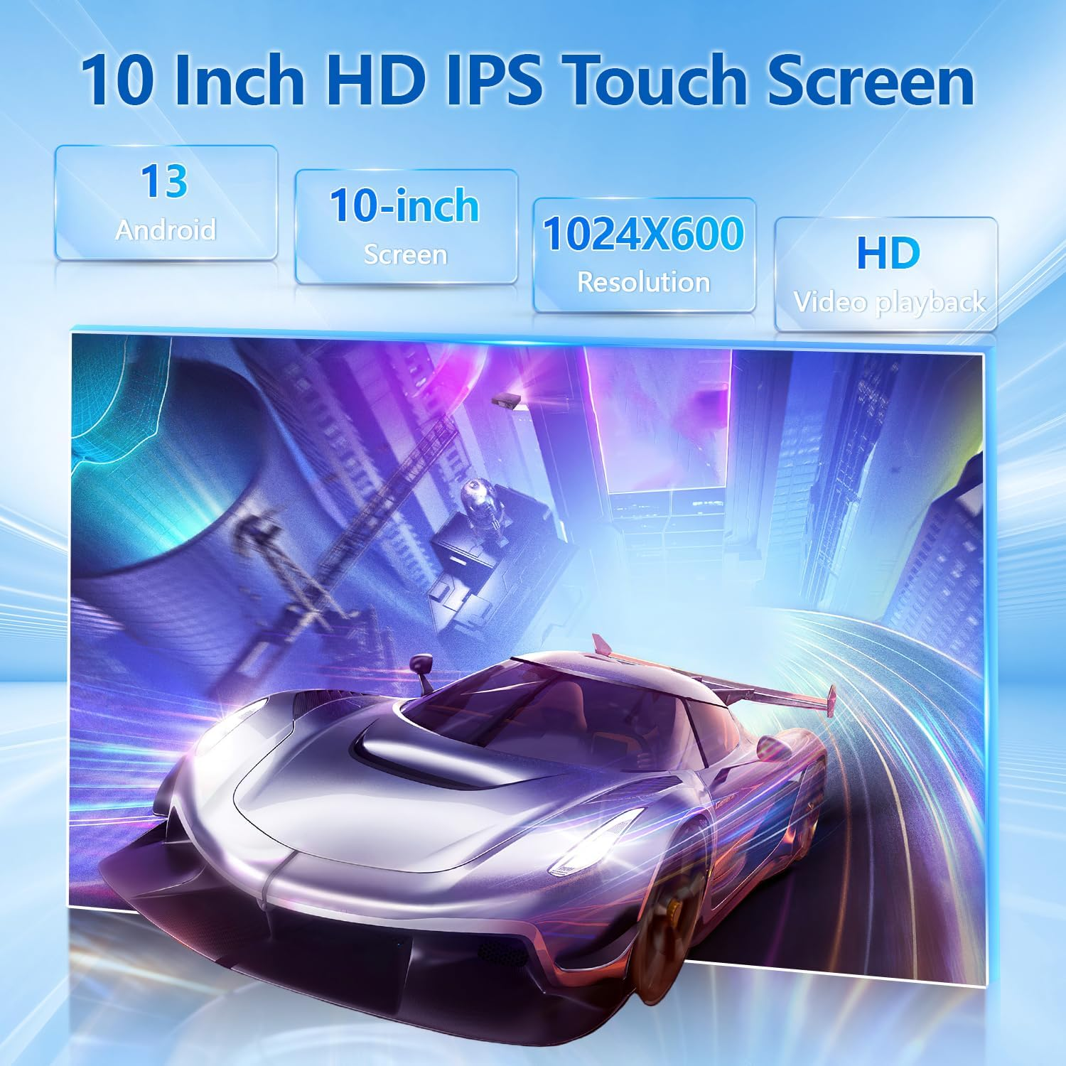 For 2014-2022 Grand Cherokee Radio, Android 13 Car Stereo with Wireless Carplay and Android Auto 10 Inch IPS Touchscreen Stereo Dash Kit | GPS | Wifi | AHD Backup Cam | 2+32G image number 1