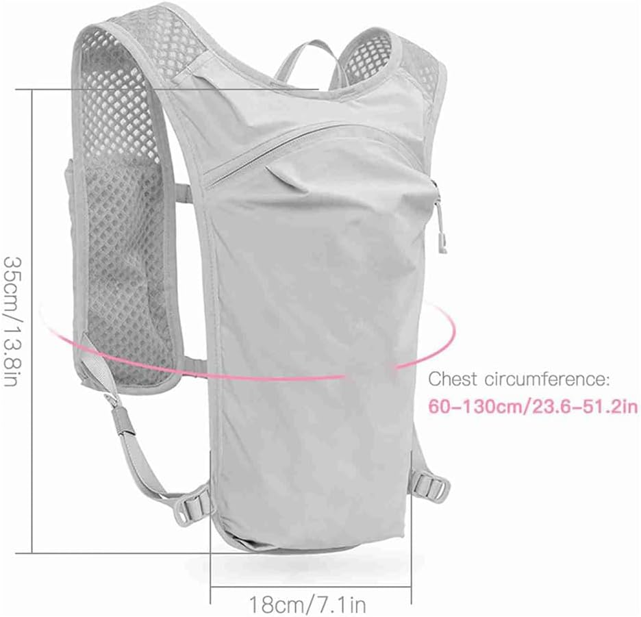 Running Hydration Backpack, Lightweight Insulated Pack with 250ML Water Bladder Bag Daypack for Hiking Trail Running Cycling Race Marathon for Women Men image number 5