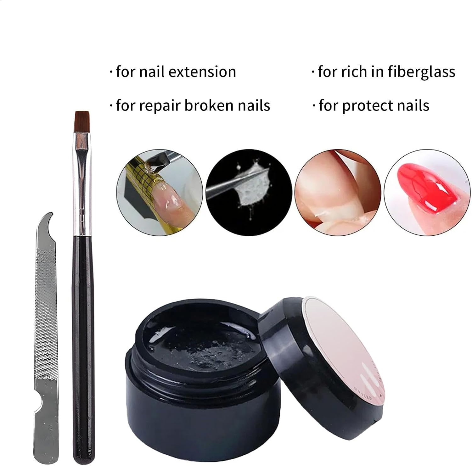 Nail Repair Kit for Broken Natural Nails, Nail Repair Glue for Natural Nails, Nail Strengthener and Hardener for Damaged and Broken Nails, 5Ml image number 5