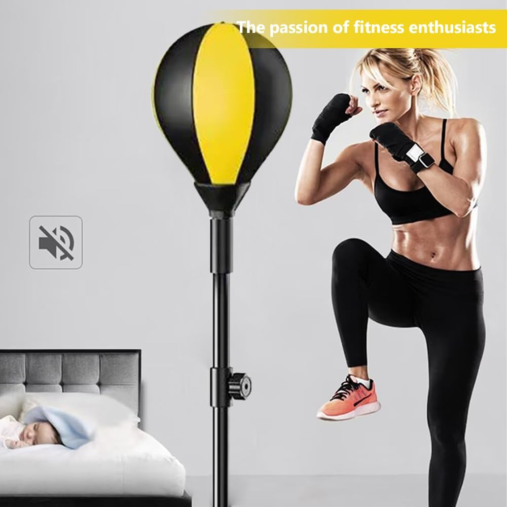 Tomvaes Adjustable Height Punching Target, Home Boxing Trainer, Silent Punching Ball with Suction Cup Base, for Home & Gym Use