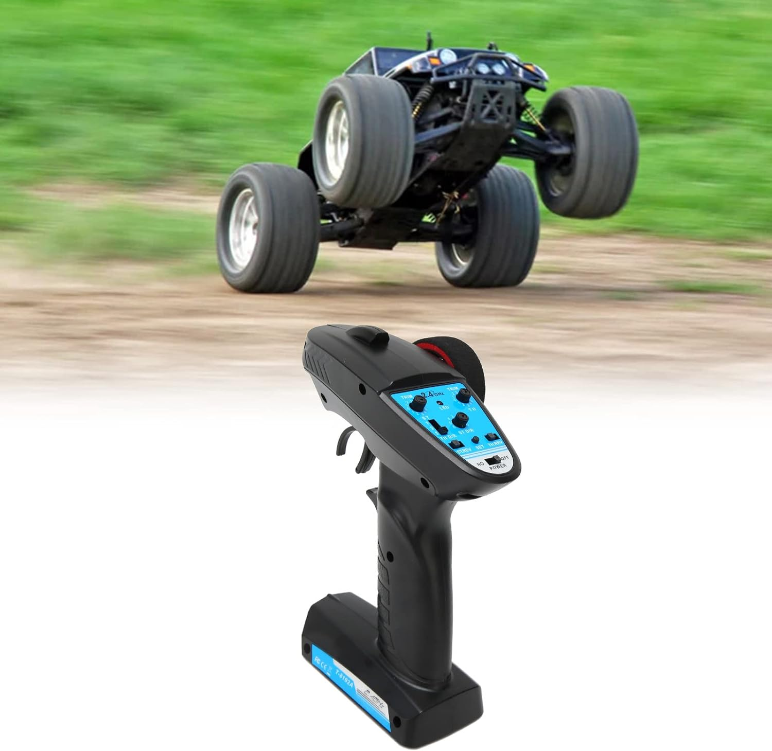 RC Transmitter and Receiver 3 Channel 2.4Ghz Radio Control with Speed ​​Adjustment Remote Control for RC Crawler Drifting Buggy Cars and Boats image number 1